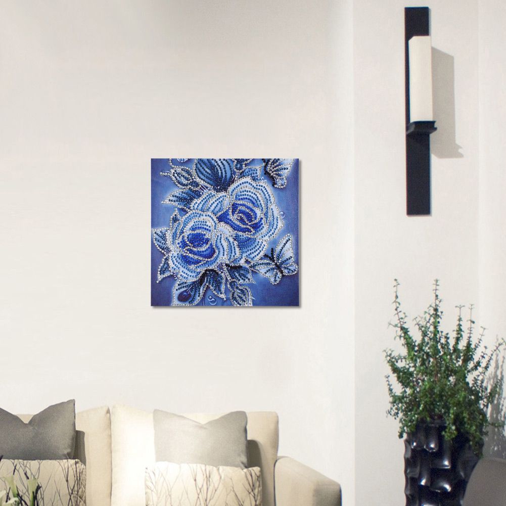 DIY 5D Rhinestone Painting Drill Rose Pattern Cross Stitch Kit Set Home view 3