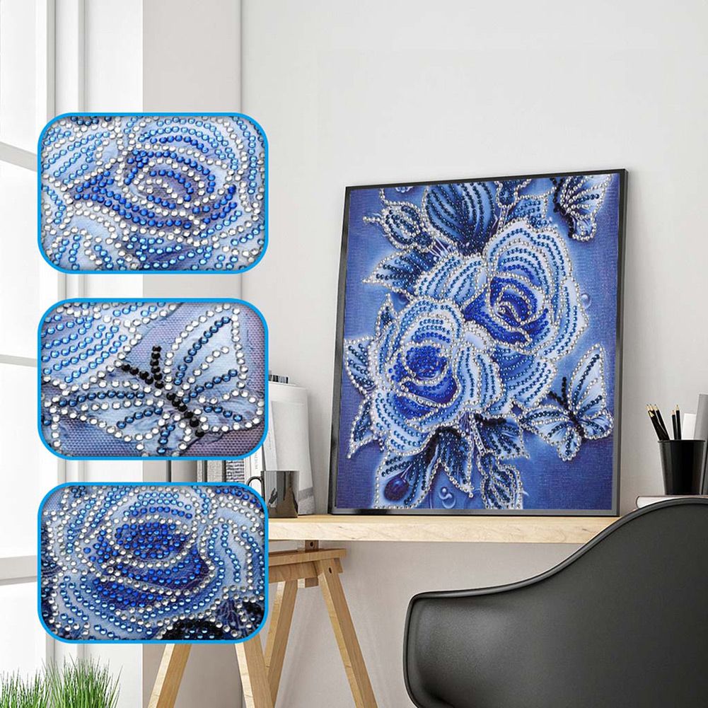 DIY 5D Rhinestone Painting Drill Rose Pattern Cross Stitch Kit Set Home view 7