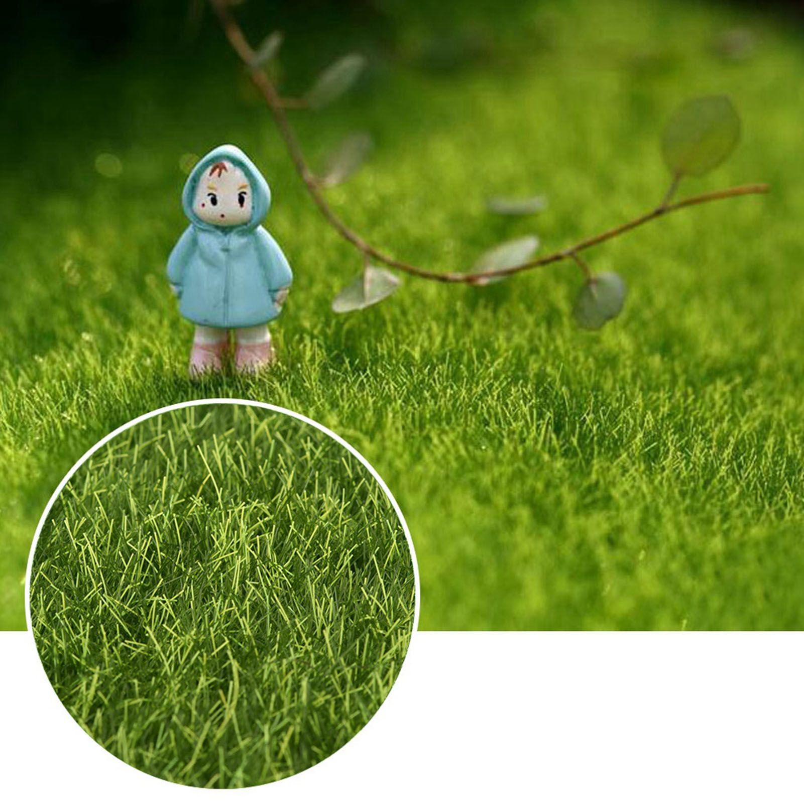10Pcs Garden Home Plastic Crafts Micro Landscape Ornaments Simulated Turf view 12