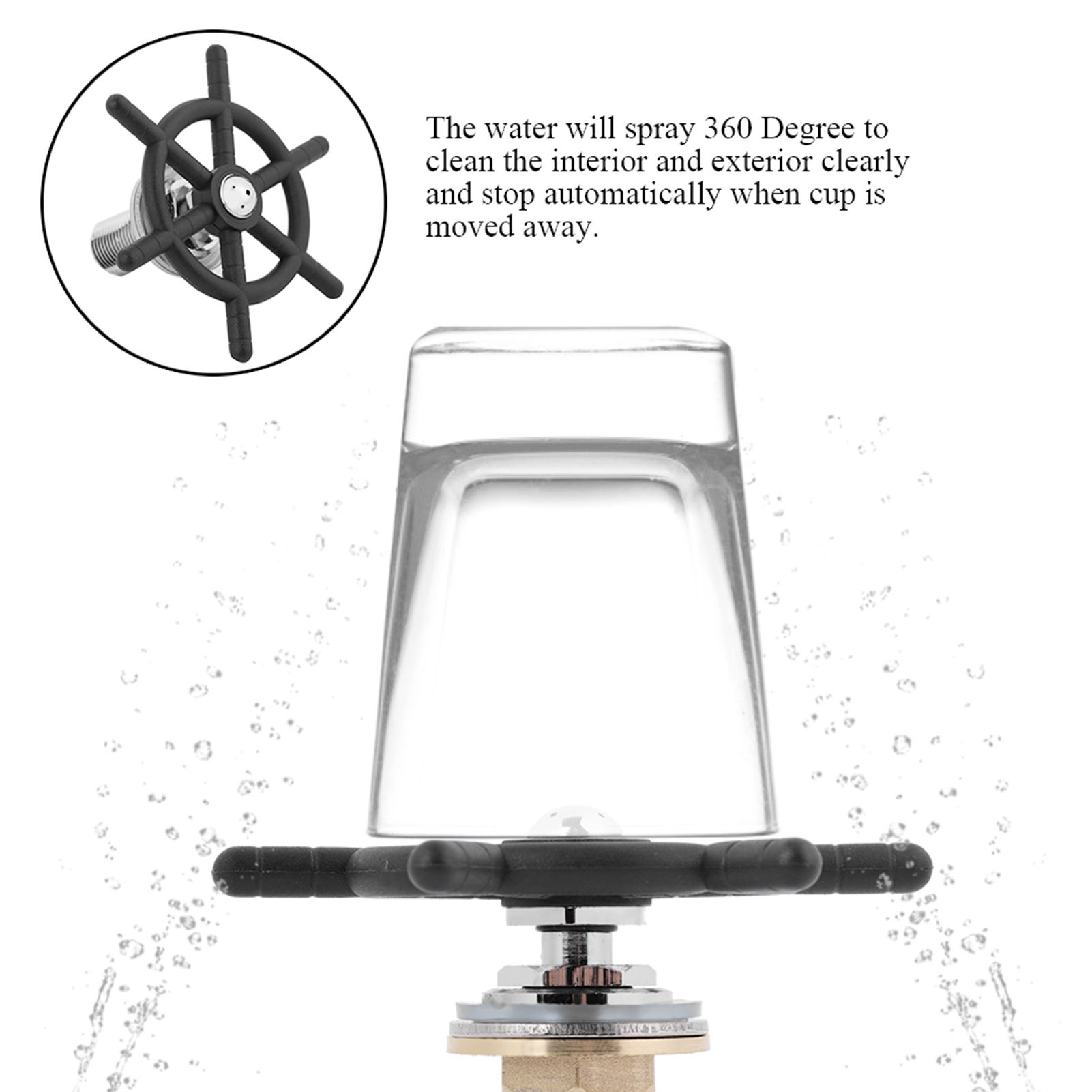 Stainless Steel Bar Glass Rinser Faucet Head Rinser for Beer Glass Coffee Cup view 7