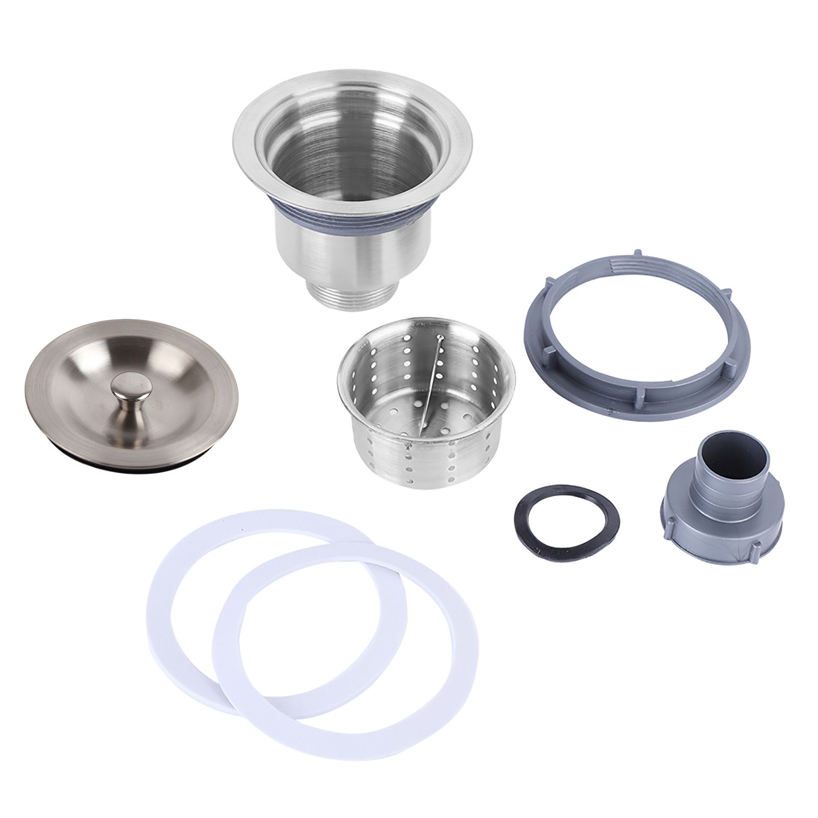 Stainless Steel Silver Sink Drains Sink Strainers Kitchen Drain Stopper view 2
