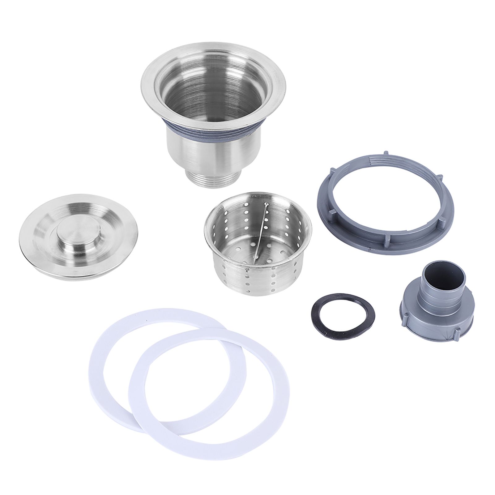 Stainless Steel Silver Sink Drains Sink Strainers Kitchen Drain Stopper view 12
