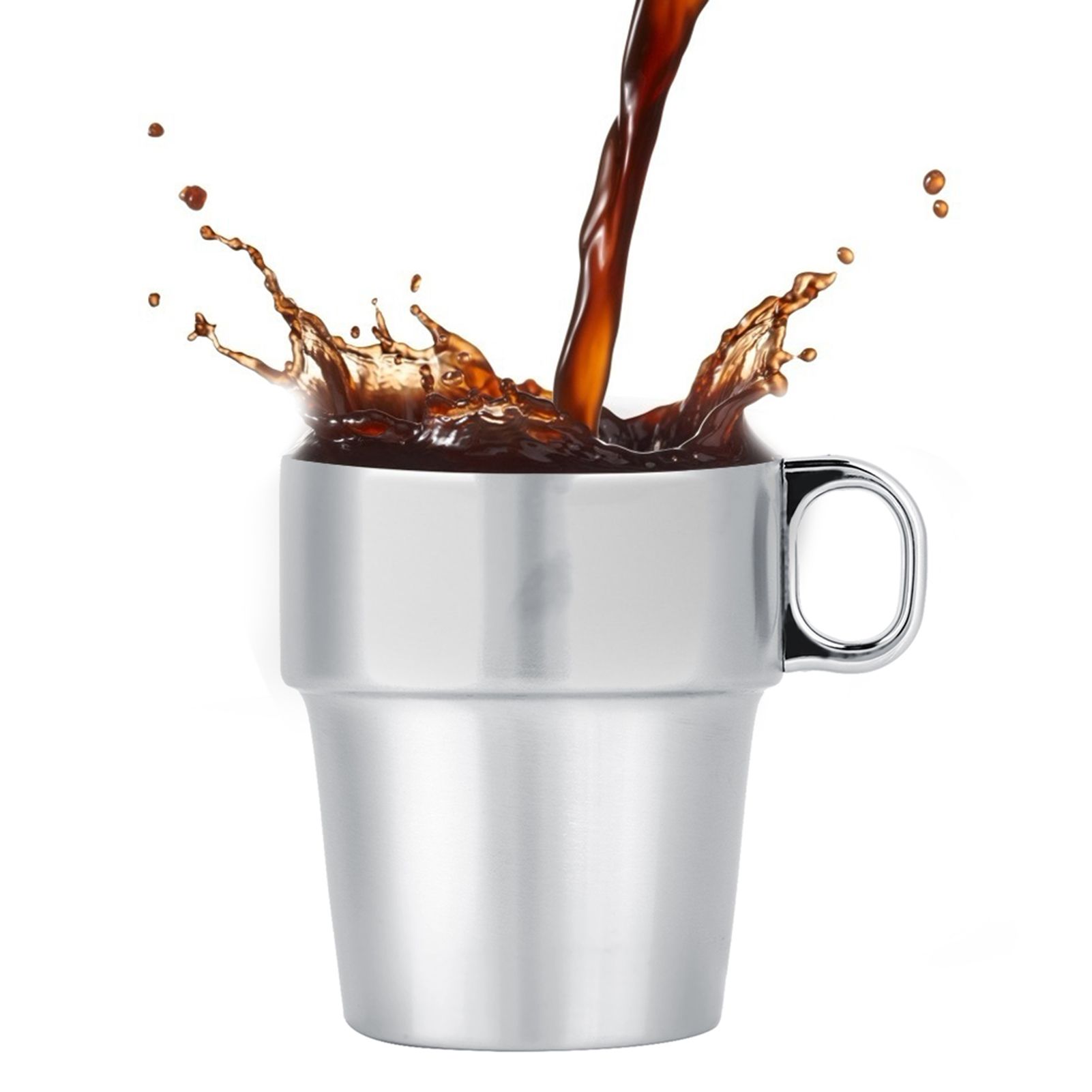 Stainless Steel Cups Water Beer Coffee Drinking Cup with Grip Handle view 5