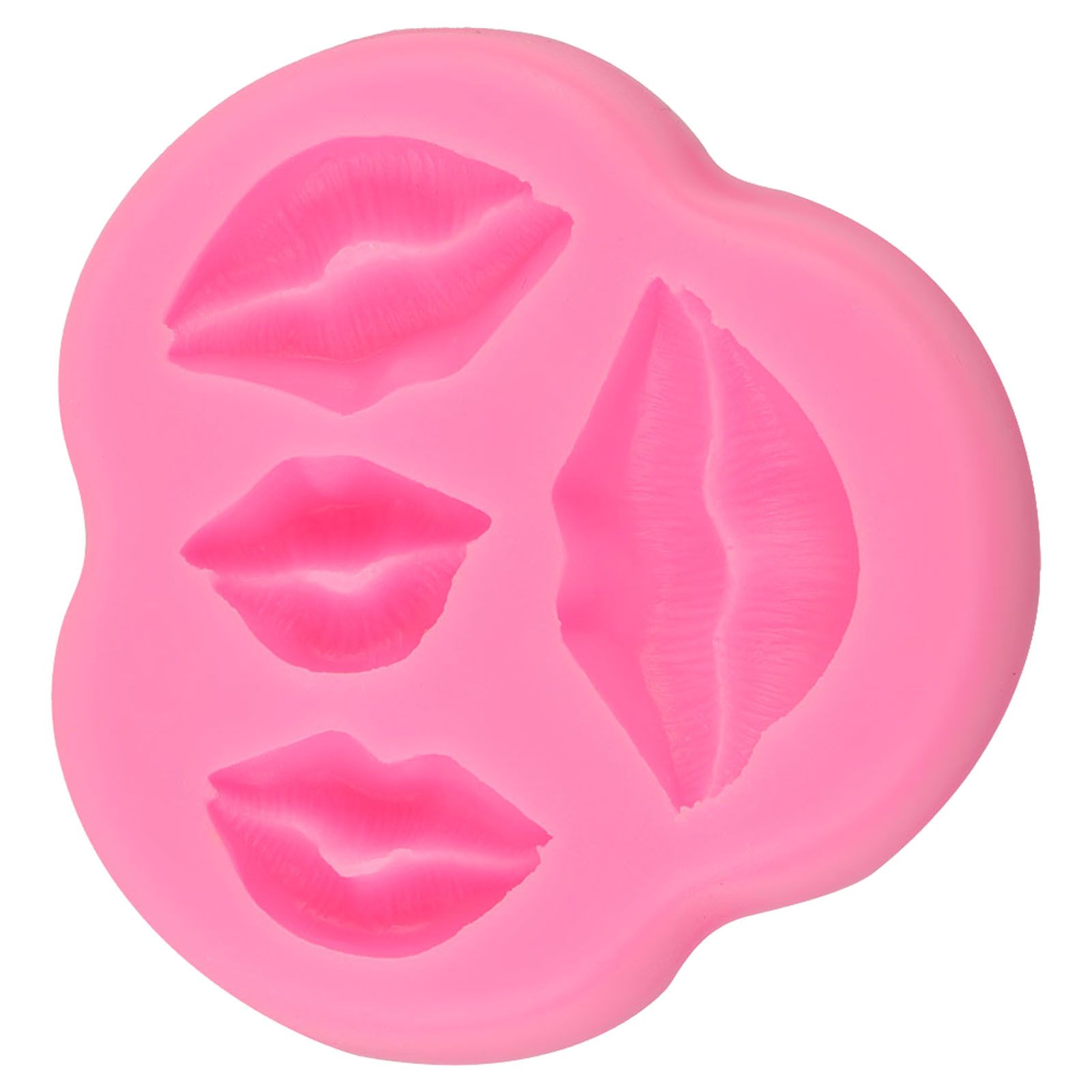 Homemade Cartoon Cake Mold Silicone Molds Lips Shape Baking Tool For Party (Pink)