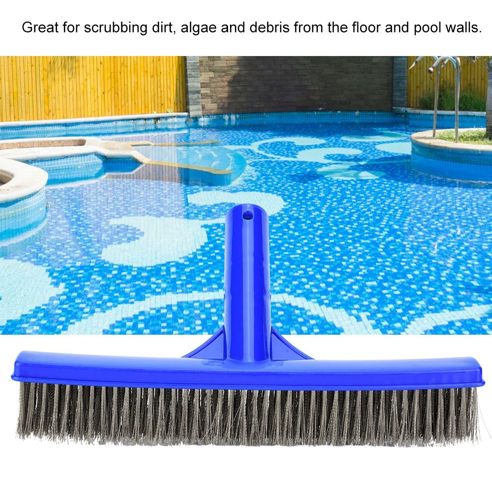 1Pc Swimming Pool Wall Brush with Steel Wire Bristles for Spa Pond Cleaning view 7