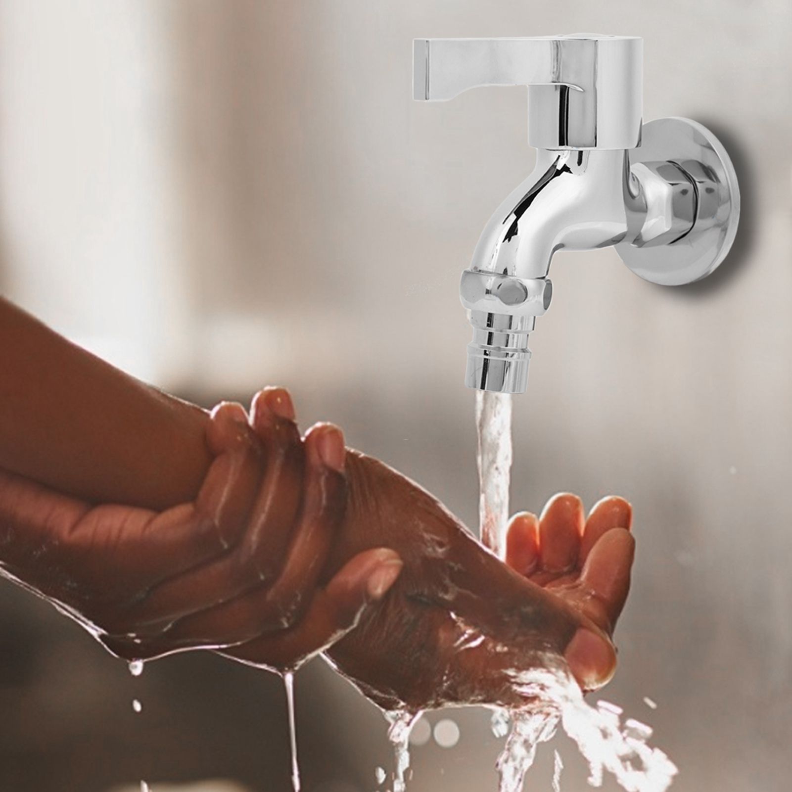 G1/2" Stainless Steel Laundry Bathroom Washing Machine Wall Mounted Water view 5
