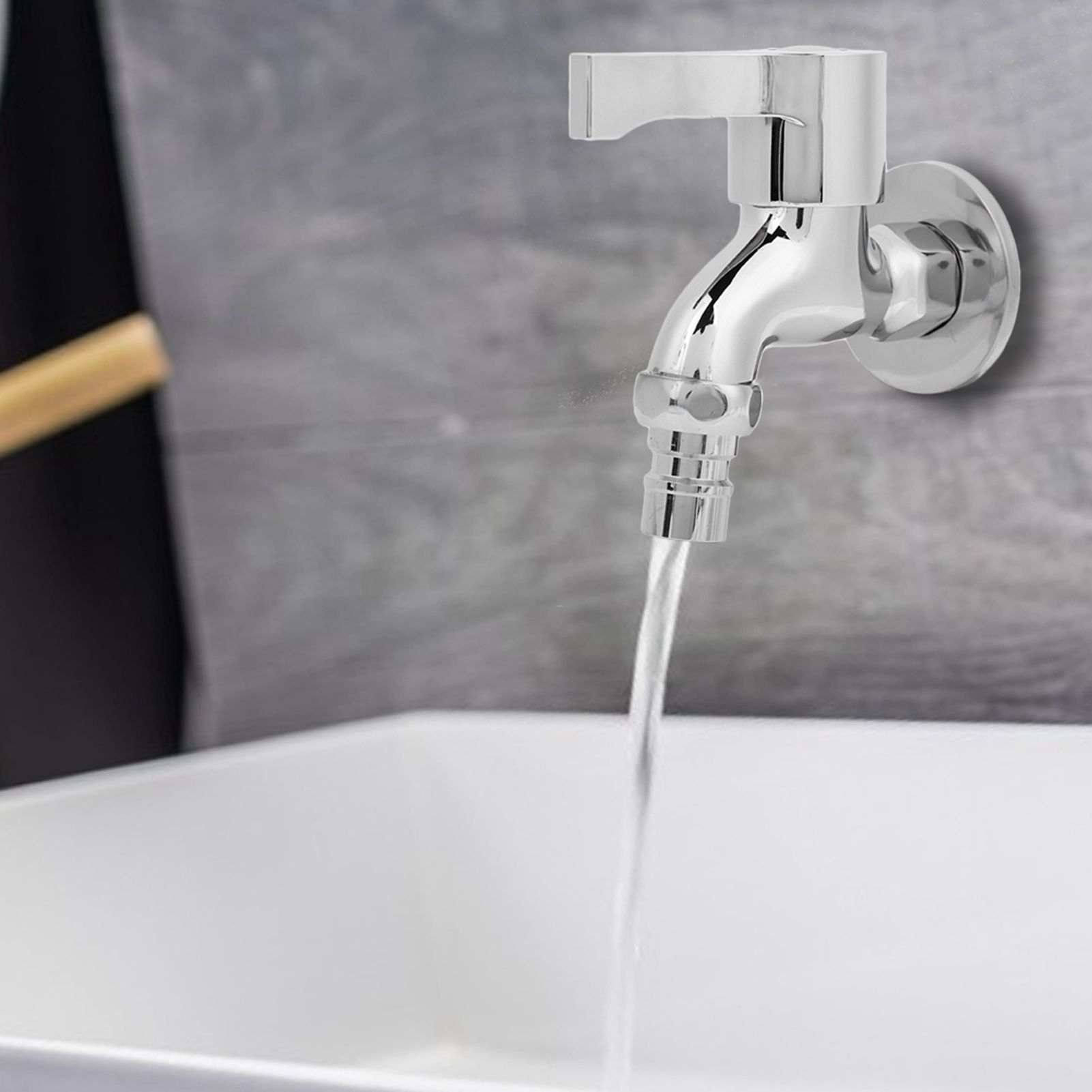 G1/2" Stainless Steel Laundry Bathroom Washing Machine Wall Mounted Water view 6