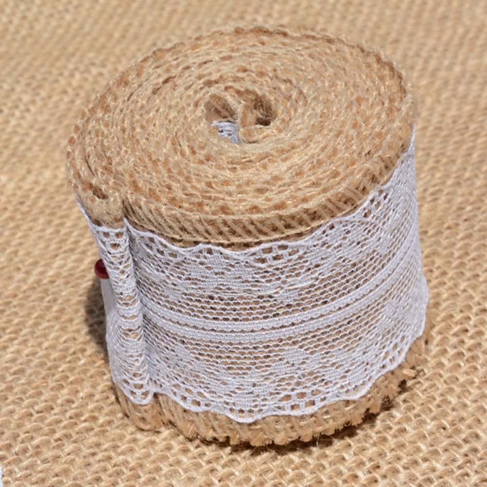 2M Jute Linen Volume Lace DIY Manual Volume Decoration view 3