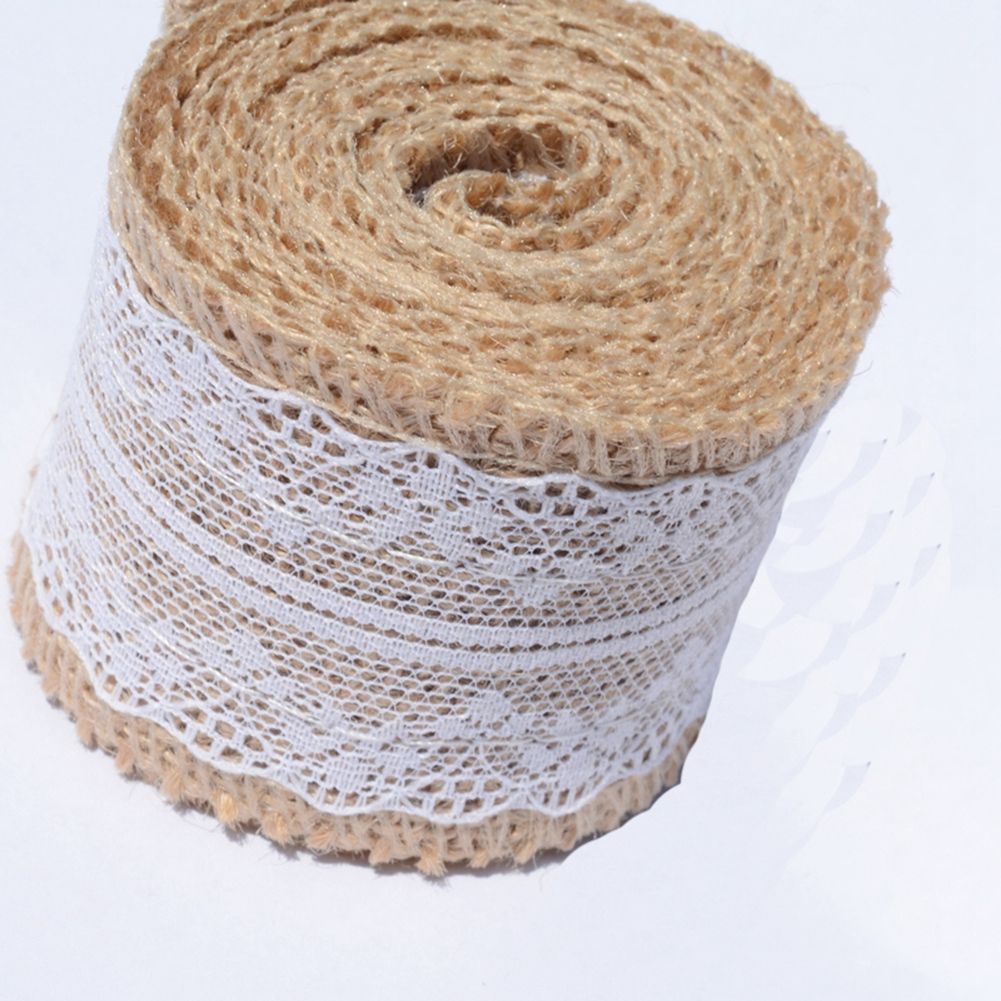 2M Jute Linen Volume Lace DIY Manual Volume Decoration view 4