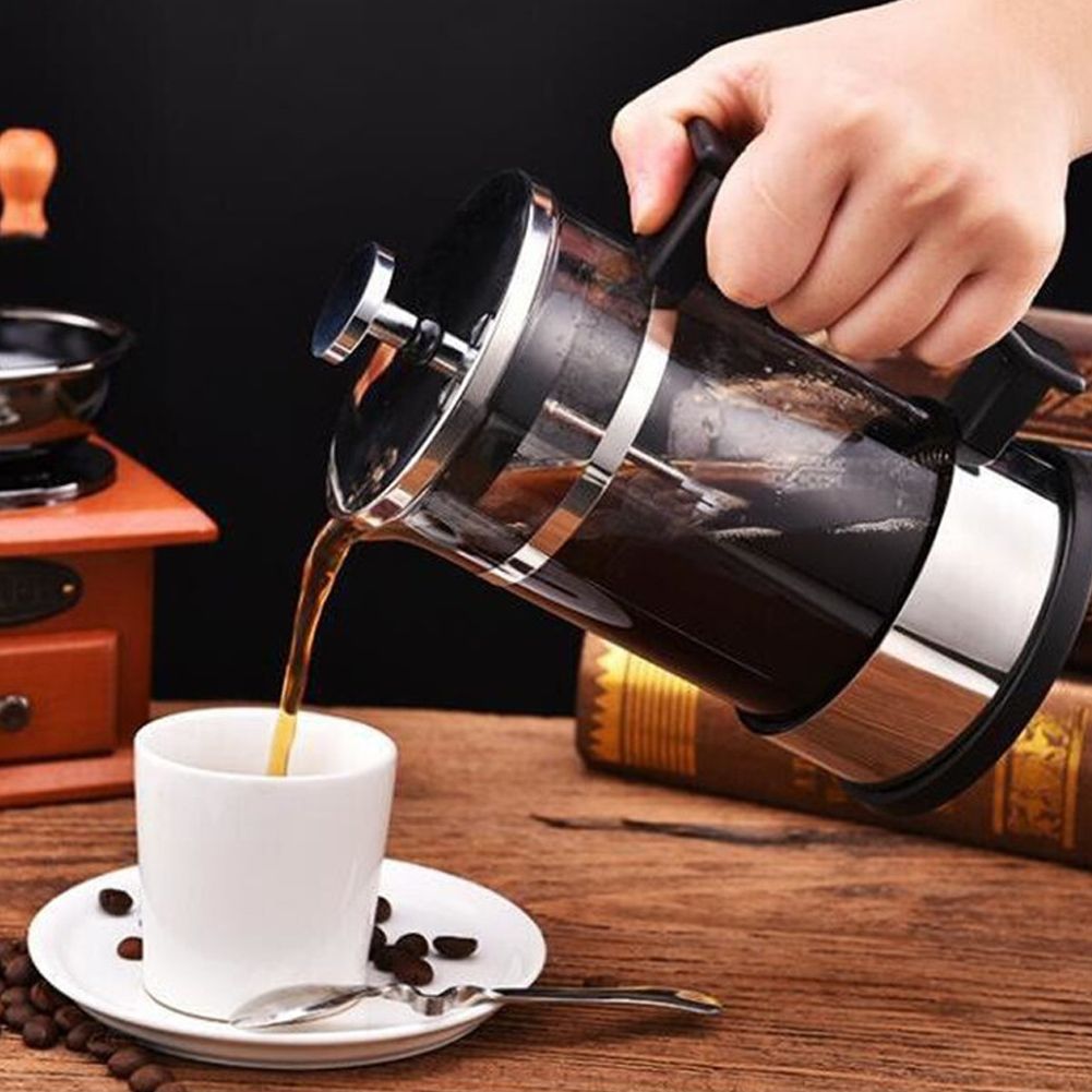 Stainless Steel Glass Coffee Pot French Press Filter Pot Household Tea Maker view 4