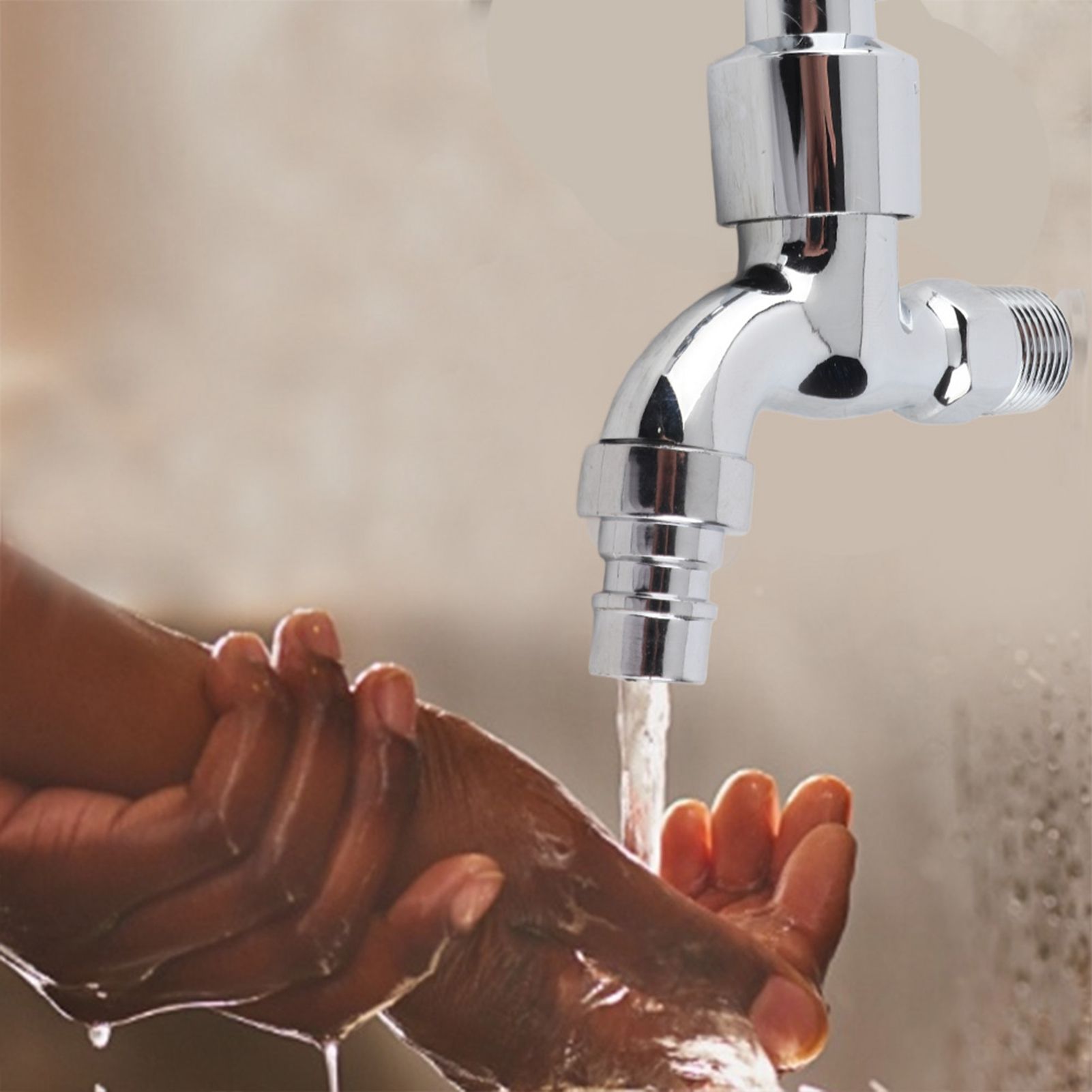 G1/2" Laundry Bathroom Washing Machine Wall Mounted Water Faucet Single Cold Tap view 3