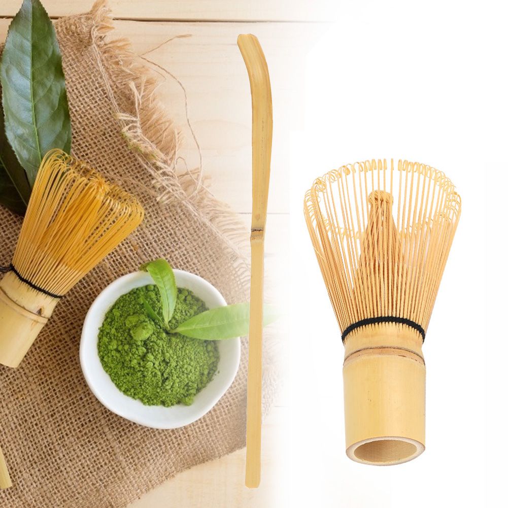Bamboo Matcha Making Set Whisk Hooked Bamboo Scoop Chashaku Matcha Tea Whisk view 3