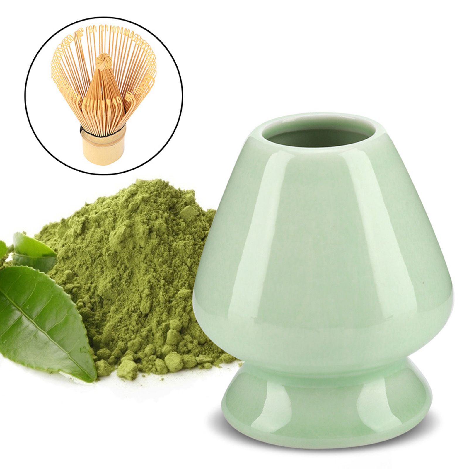 1Pc Matcha Whisk Stand Ceramic Holder for Bamboo Matcha Chasen for Tea Set view 11