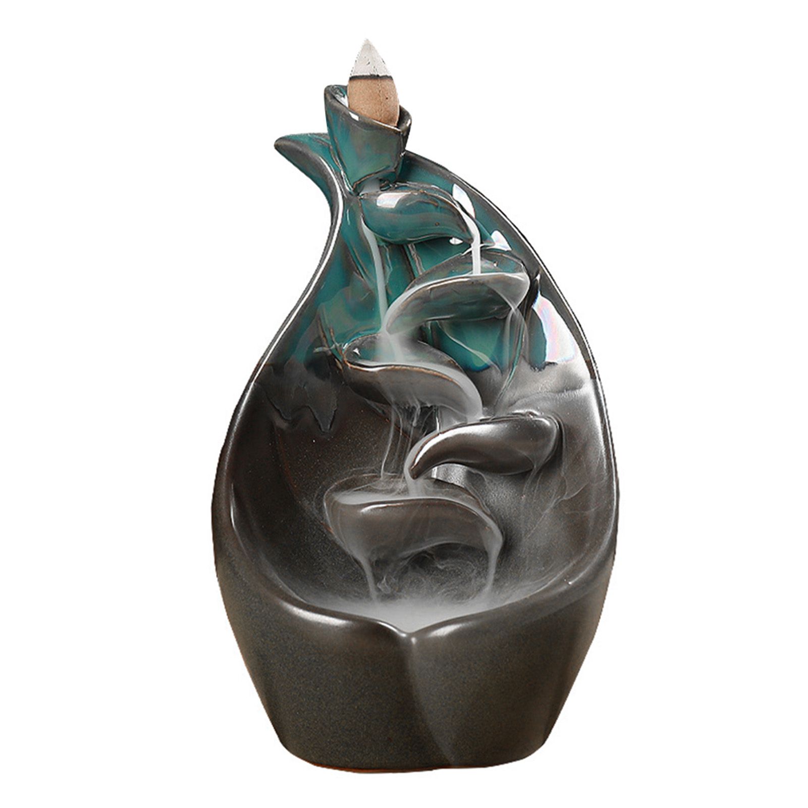 Ceramic Incense Holder Censer Smoke Backflow Incense Burner Decor Ornament