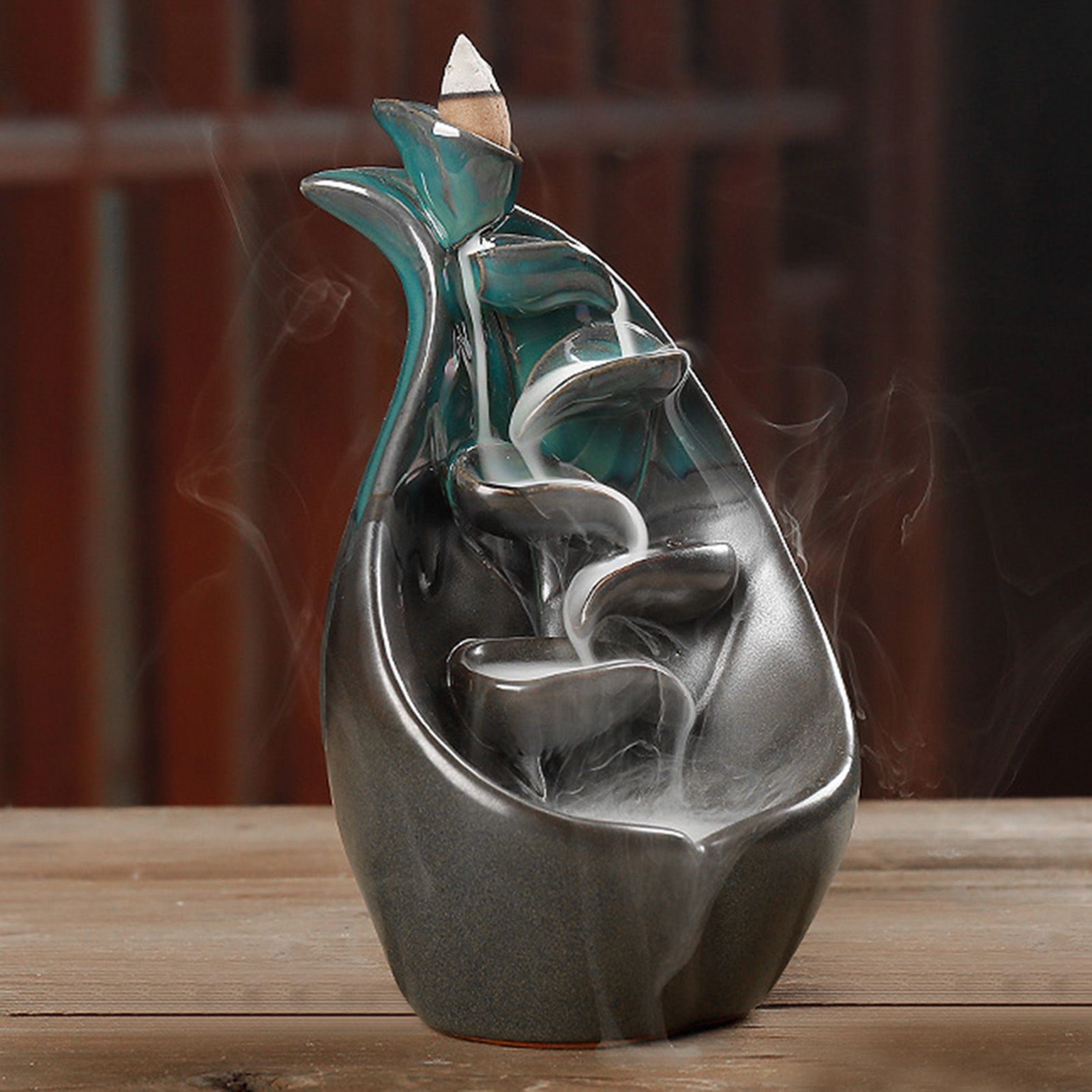 Ceramic Incense Holder Censer Smoke Backflow Incense Burner Decor Ornament view 3