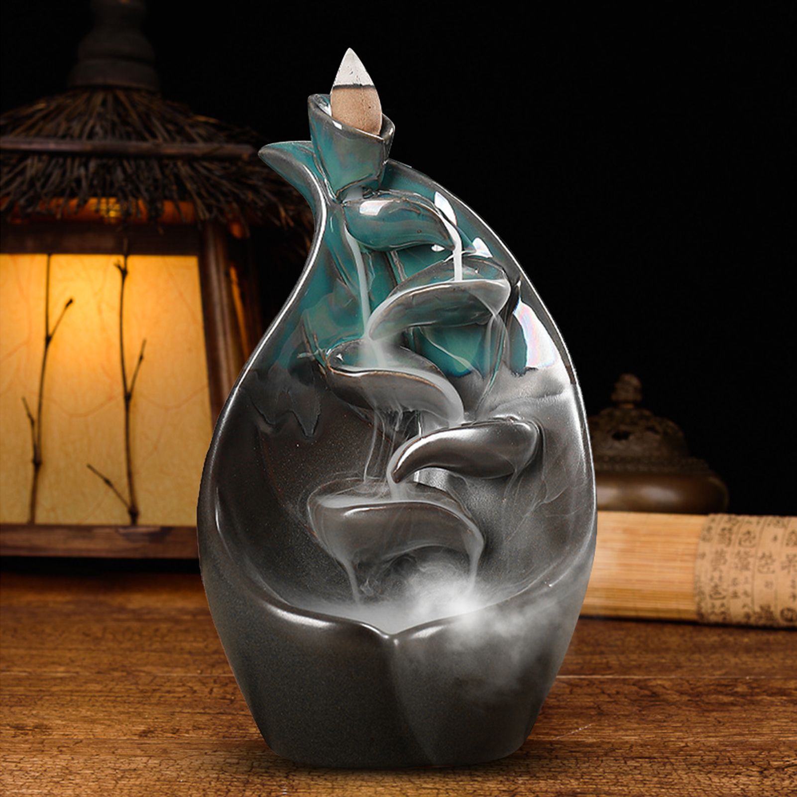 Ceramic Incense Holder Censer Smoke Backflow Incense Burner Decor Ornament view 5