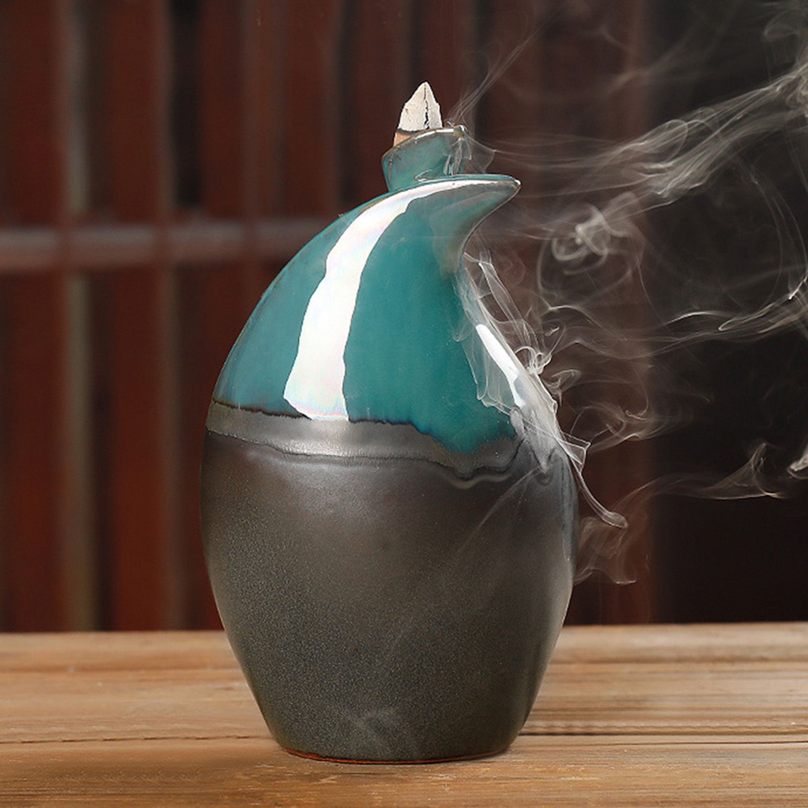 Ceramic Incense Holder Censer Smoke Backflow Incense Burner Decor Ornament view 10