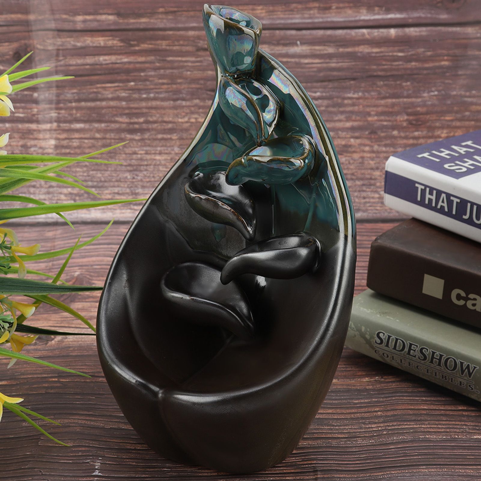 Ceramic Incense Holder Censer Smoke Backflow Incense Burner Decor Ornament view 12