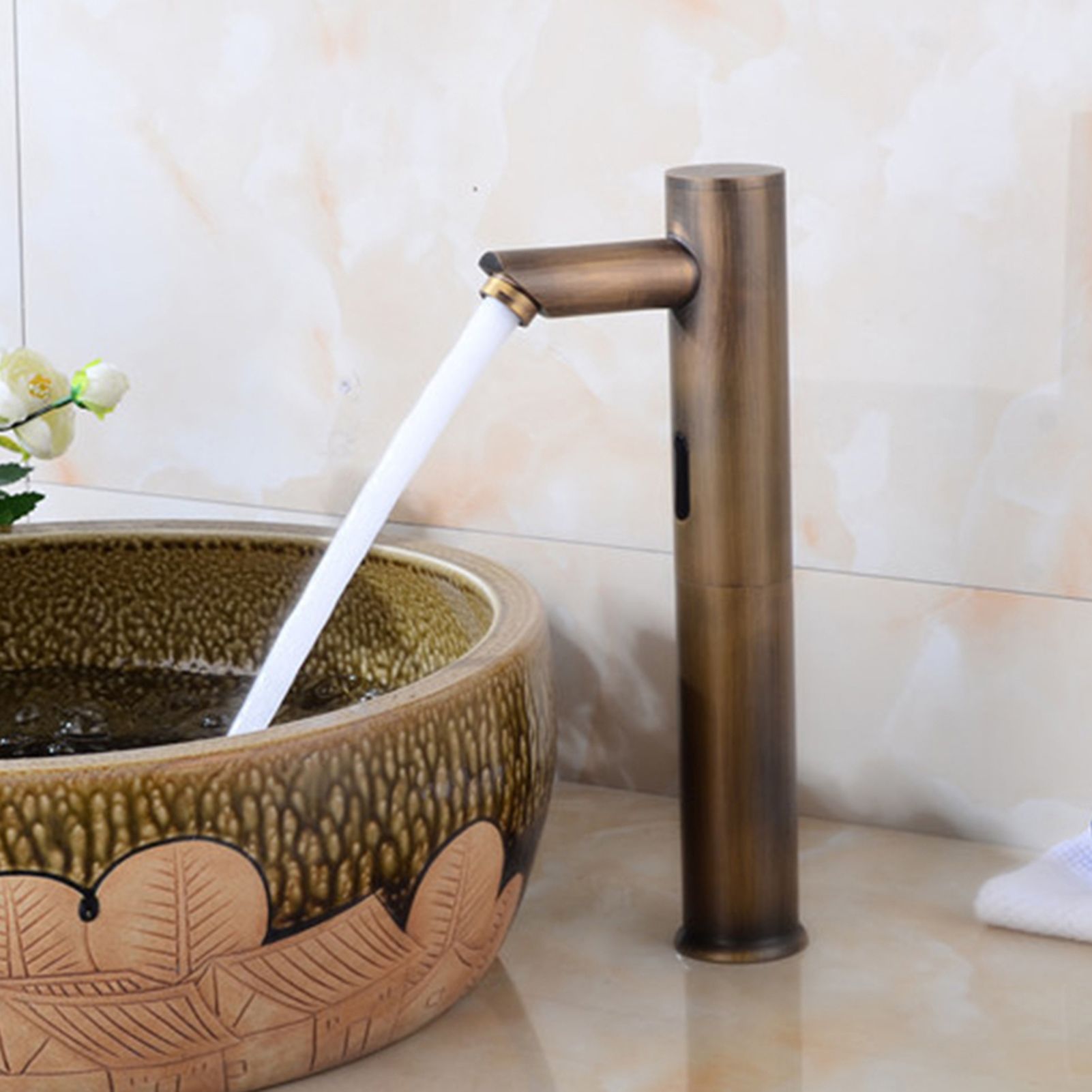 Automatic Sensor Bathroom Basin Hands Free Water Faucet Mixer Wash Basin Taps view 3