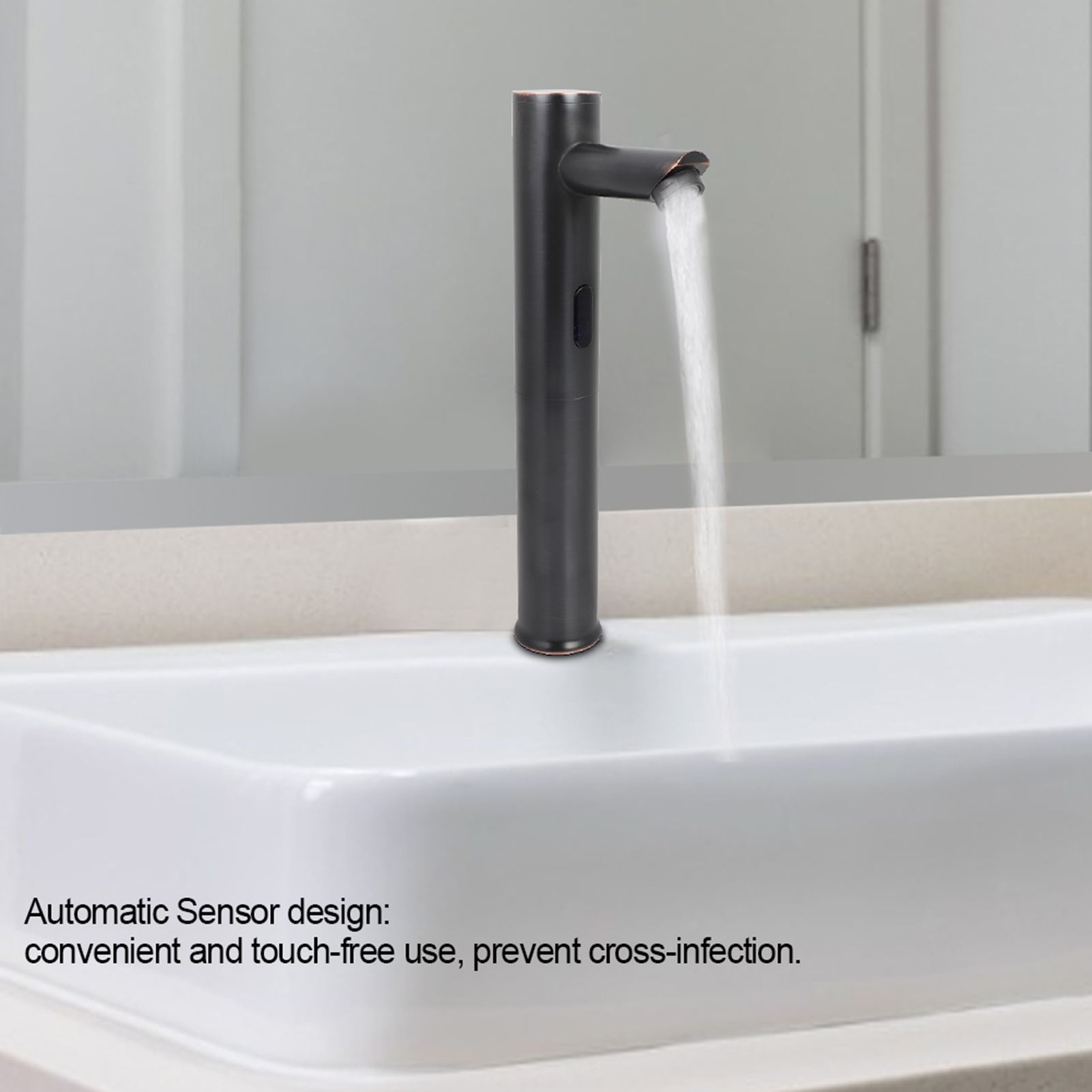 Automatic Sensor Bathroom Basin Hands Free Water Faucet Mixer Wash Basin Taps view 6