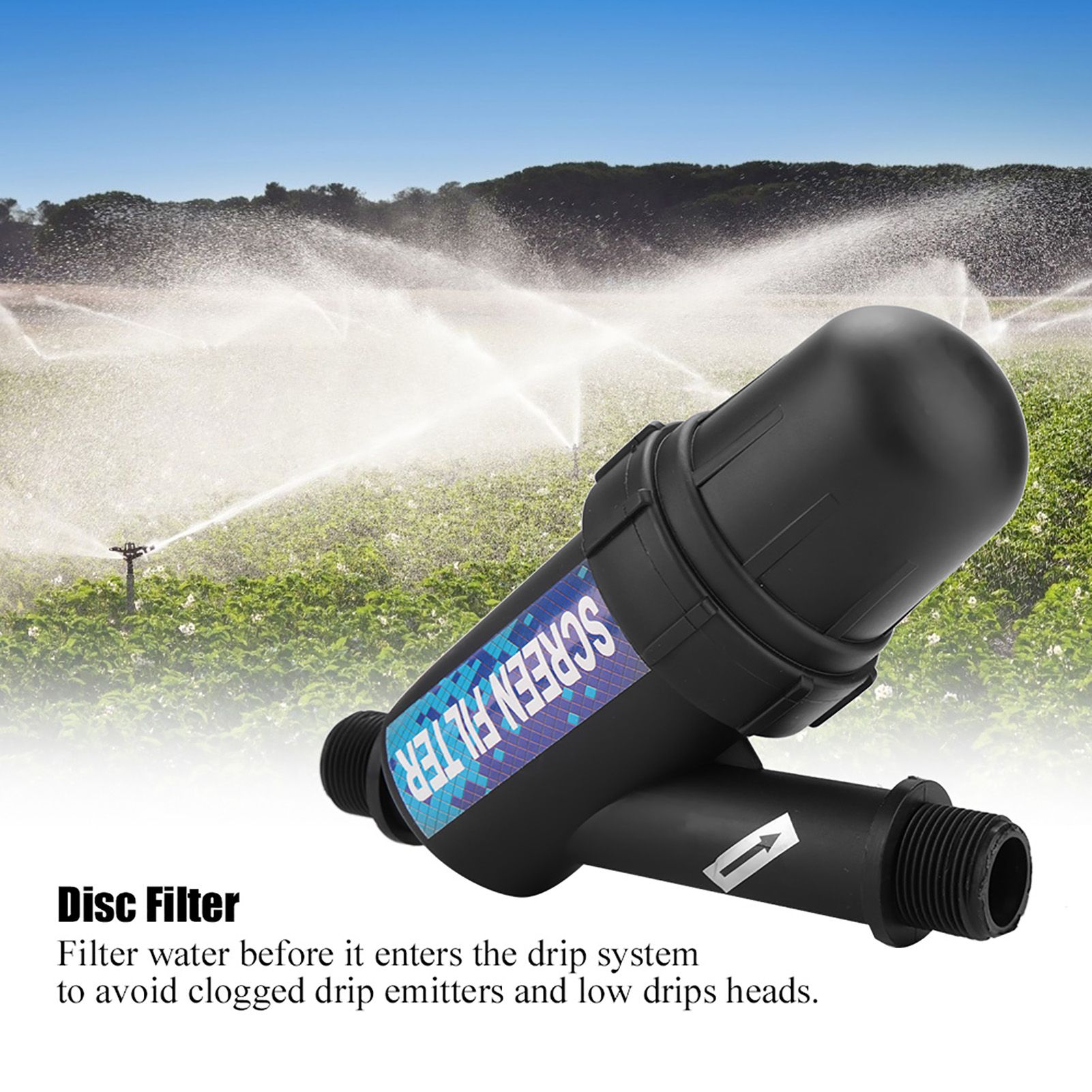 3/4" Large Capacity Mesh Filter for Drip Irrigation Water Tank Pool Pump view 9