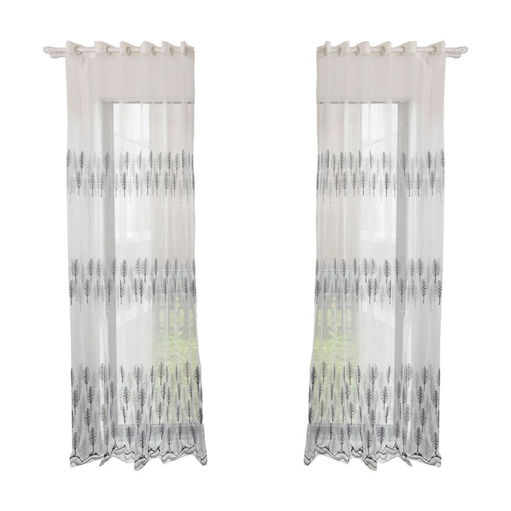 Polyester Window Curtain Valances Voile Bedroom Living Room Decor (Blue) view 2