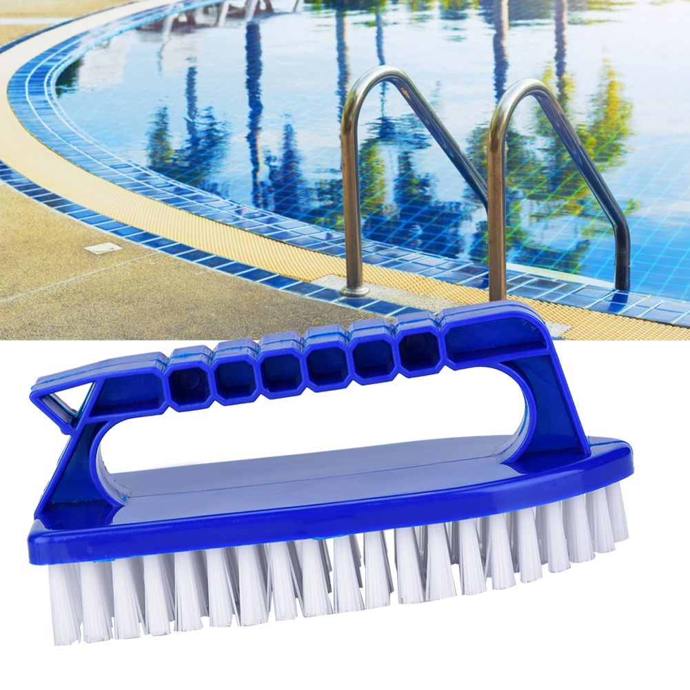 Swimming Pool Step Corner Brush Handheld Door Window Cleaning Tools with Fine view 4