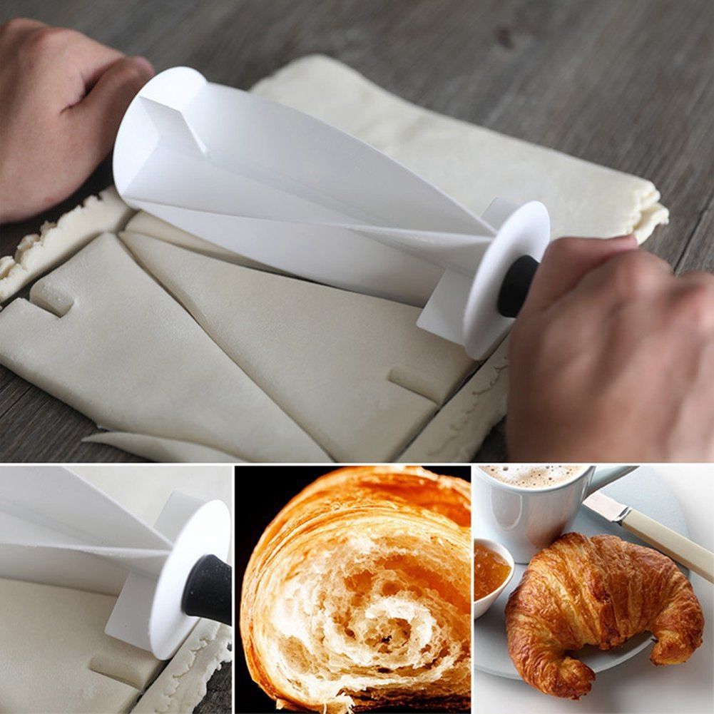 1PC Croissant Rolling Pin Non Stick Cake Dough Roller DIY Baking Tools view 4