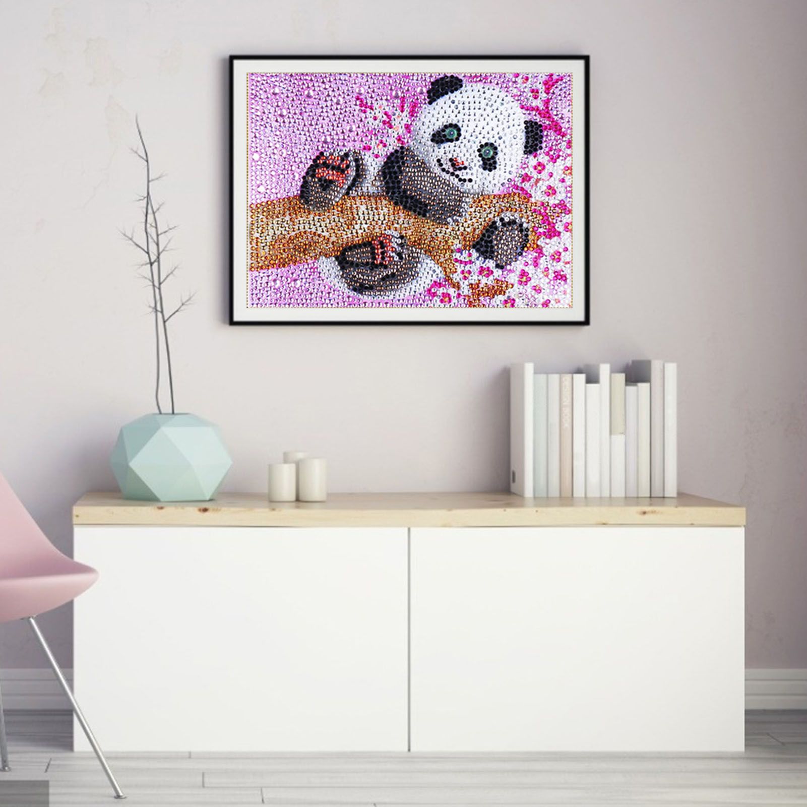 Full Drill Cute Panda Special Shaped Diamond Painting DIY Cross Stitch Decor view 4