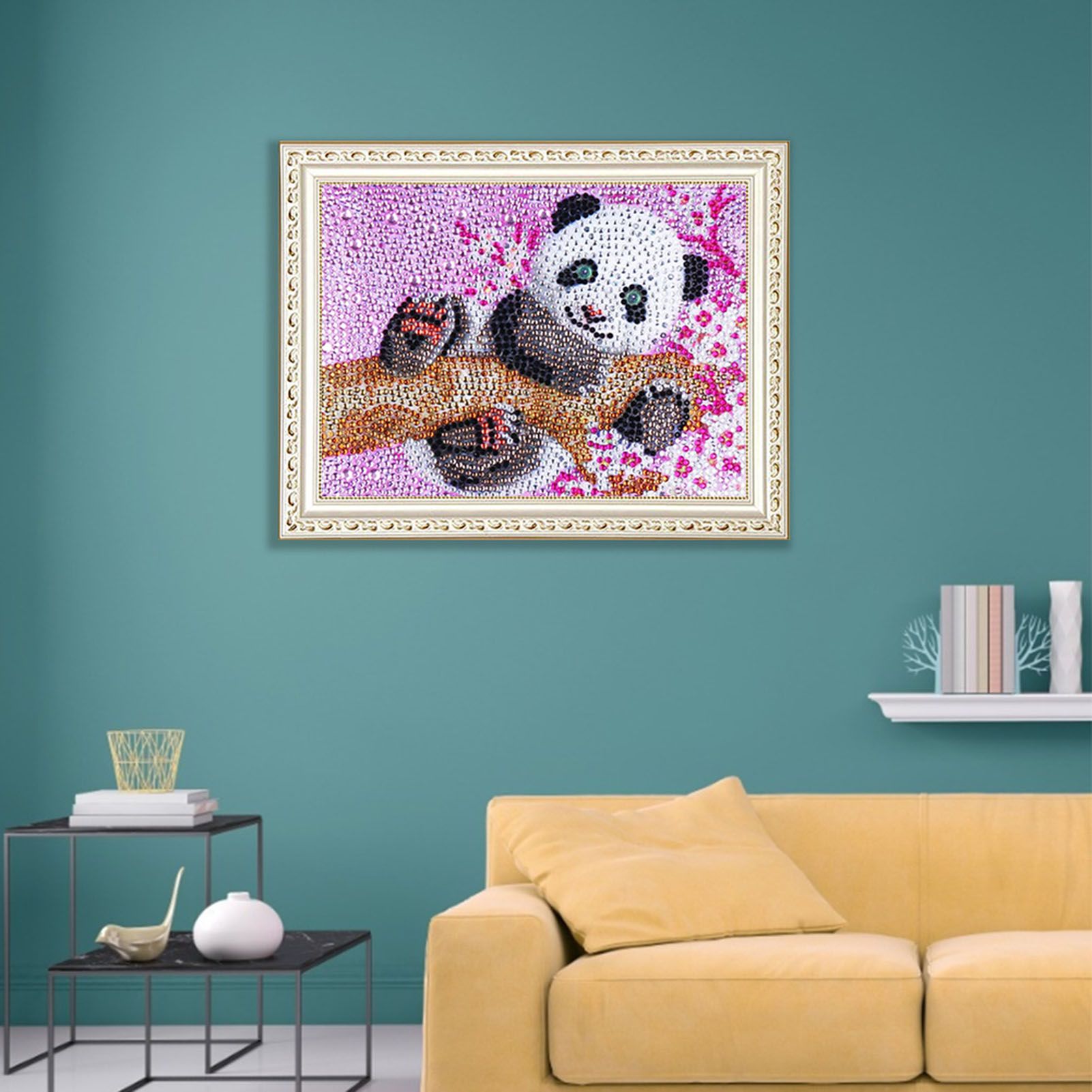 Full Drill Cute Panda Special Shaped Diamond Painting DIY Cross Stitch Decor view 5
