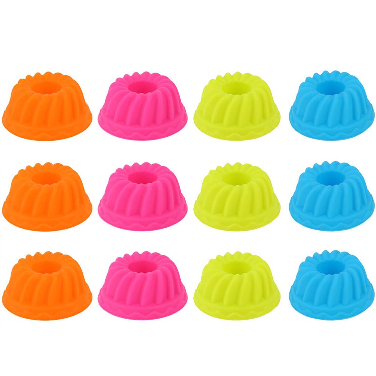 12Pcs Mini Pumpkin Silicone Cupcake Baking Cups Nonstick Pastry Muffin Molds view 2