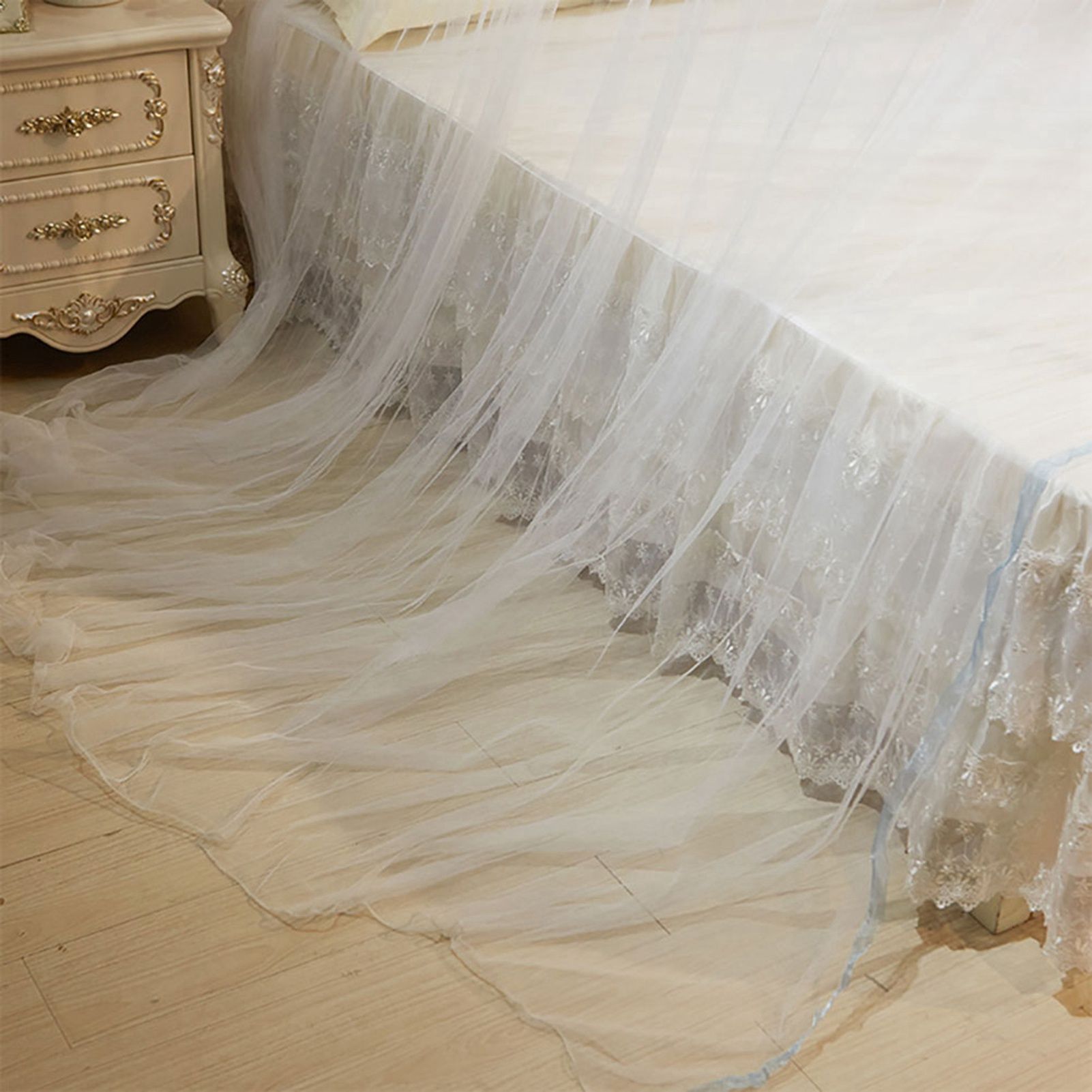 Breathable Round Canopy Lace Princess Style Mosquito Net Bed Curtain Netting view 8