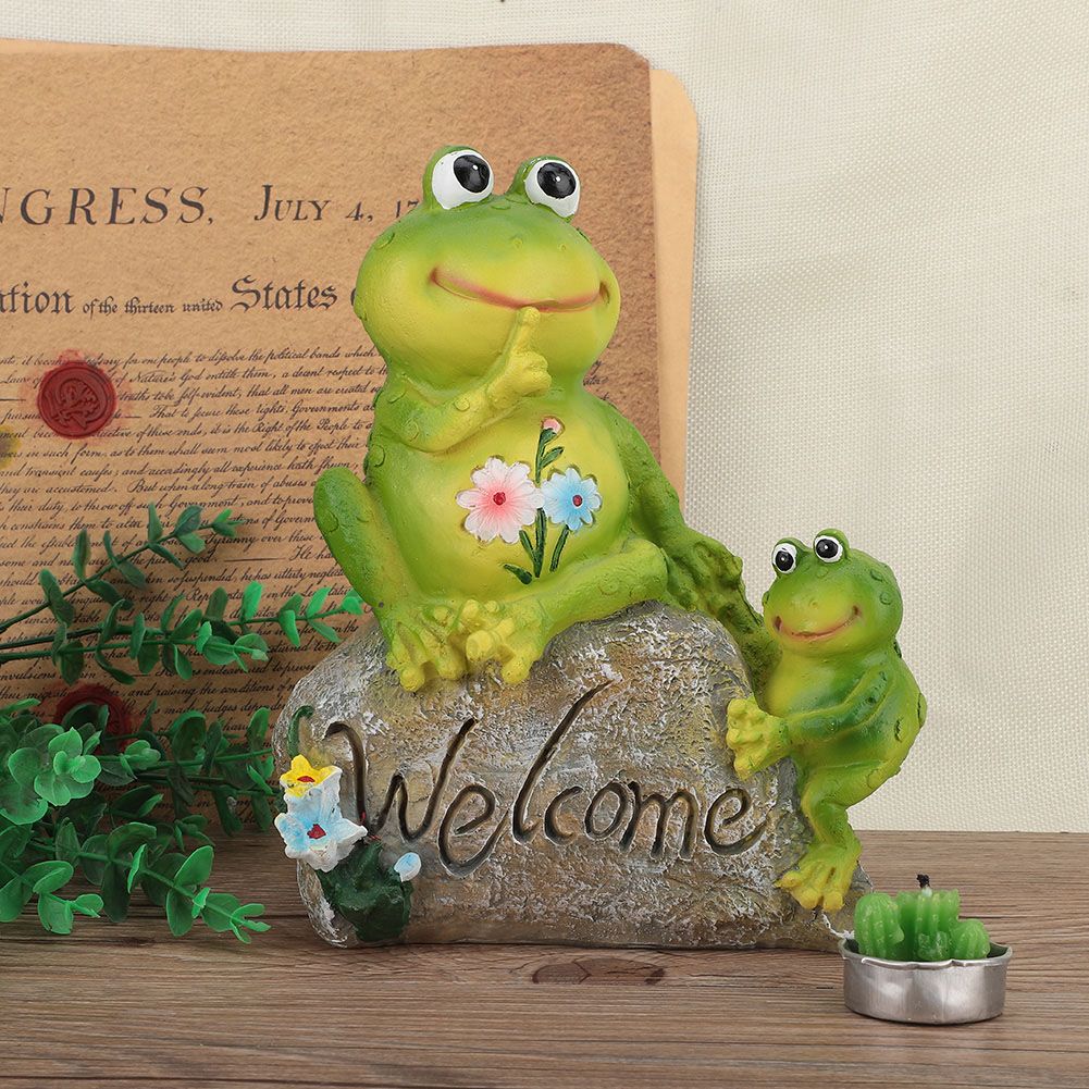 Resin Animal Sitting on Stone Figurine Decoration Lawn Garden Courtyard Ornaments view 3