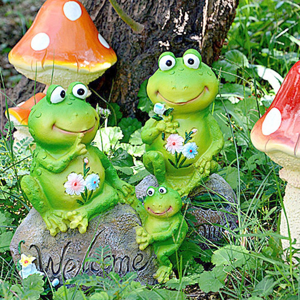 Resin Animal Sitting on Stone Figurine Decoration Lawn Garden Courtyard Ornaments view 6