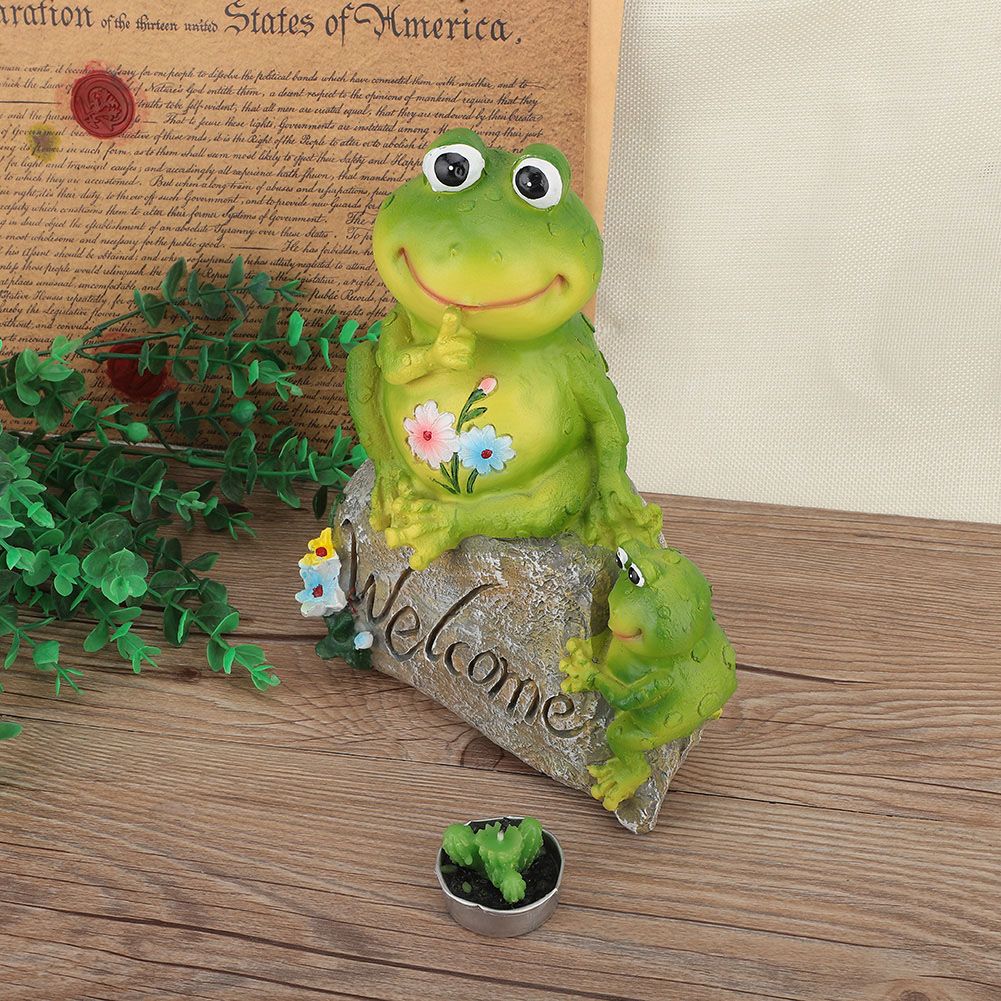Resin Animal Sitting on Stone Figurine Decoration Lawn Garden Courtyard Ornaments view 7