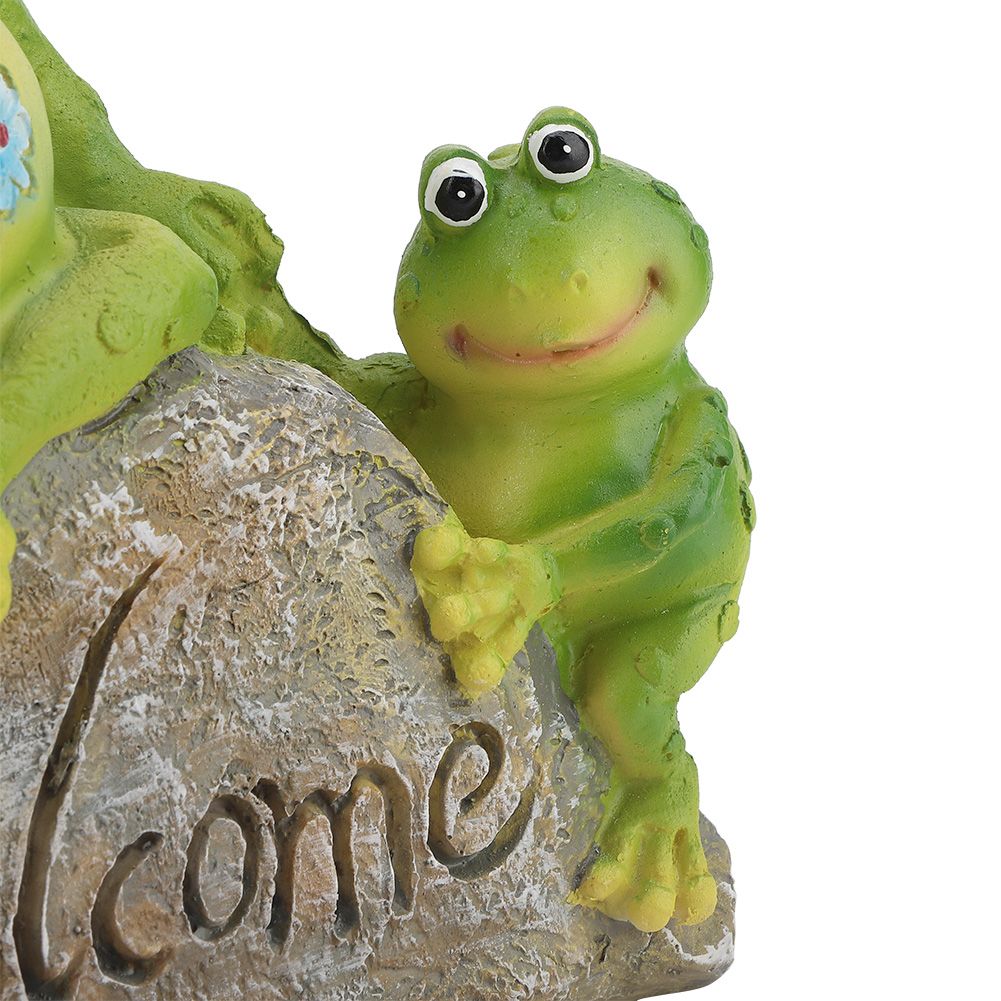 Resin Animal Sitting on Stone Figurine Decoration Lawn Garden Courtyard Ornaments view 9