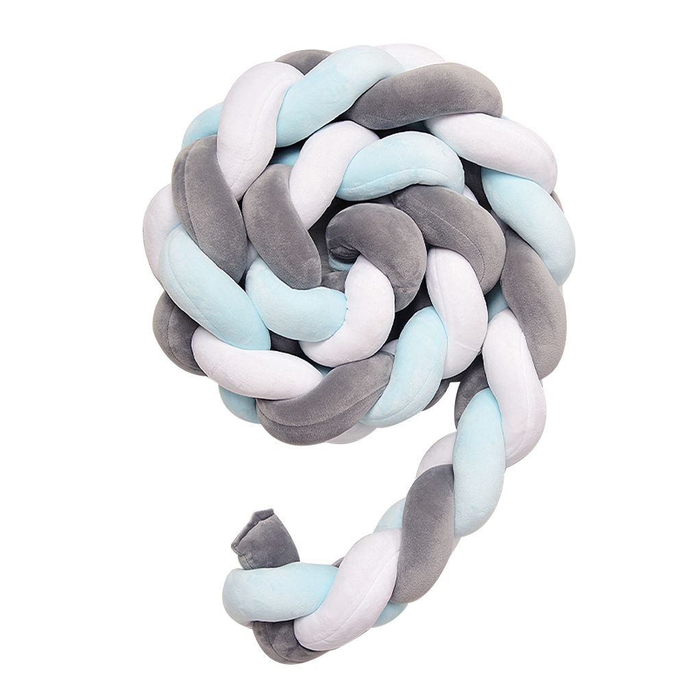 Baby Braided Crib Bumper Long Baby Nursery Cushion Knot Soft Snake Pillow (3.28ft) view 2