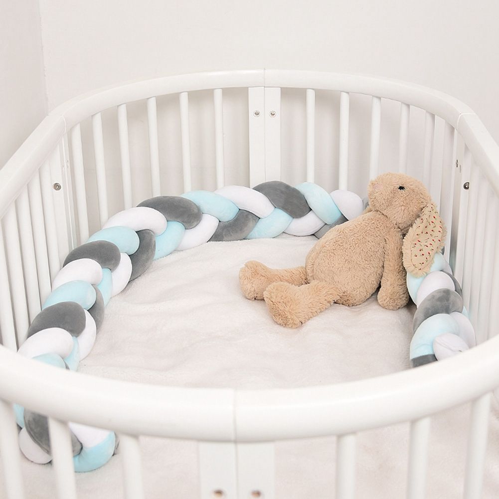 Baby Braided Crib Bumper Long Baby Nursery Cushion Knot Soft Snake Pillow (3.28ft) view 3