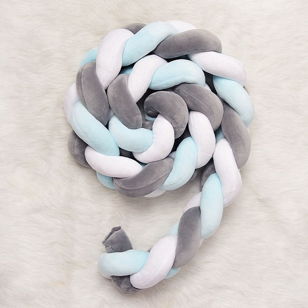 Baby Braided Crib Bumper Long Baby Nursery Cushion Knot Soft Snake Pillow (3.28ft) view 5