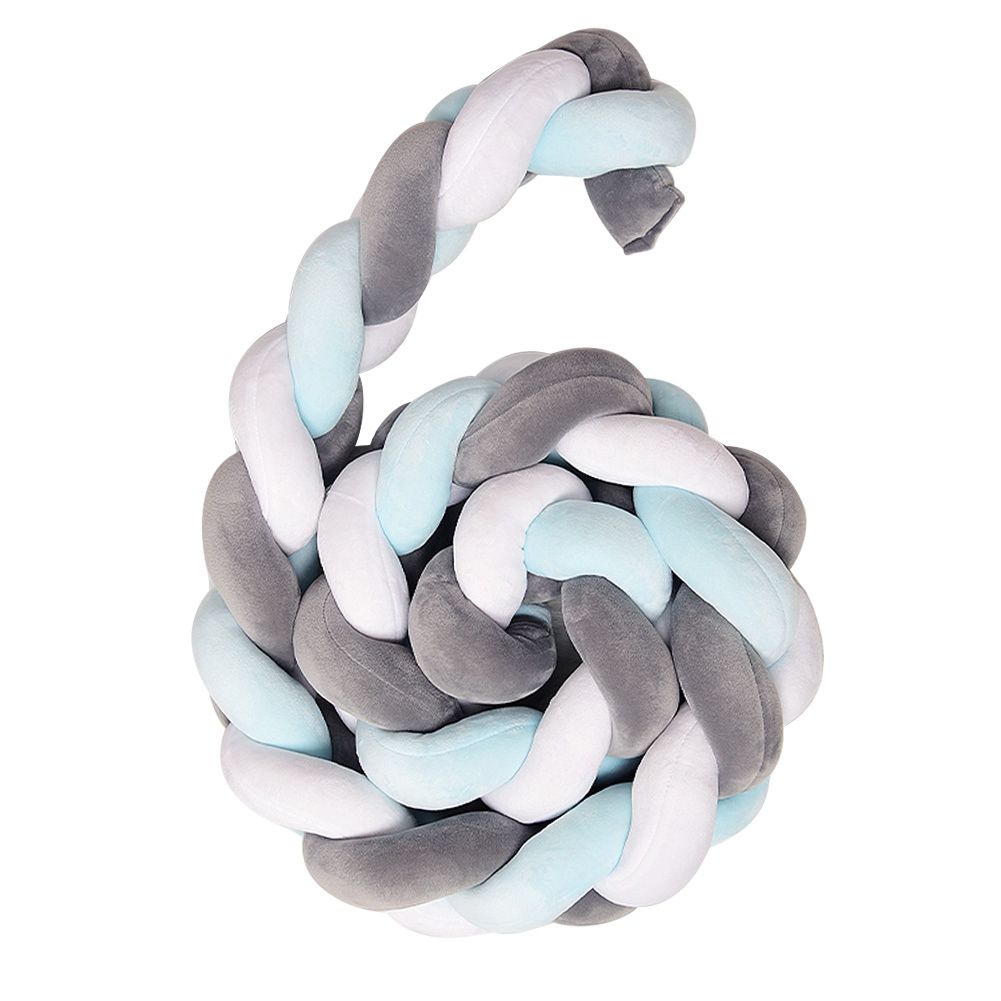 Baby Braided Crib Bumper Long Baby Nursery Cushion Knot Soft Snake Pillow (3.28ft) view 6