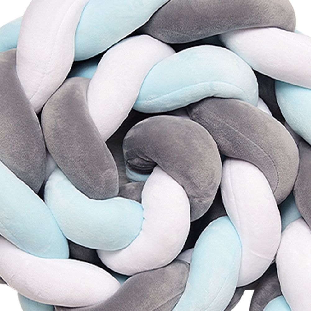 Baby Braided Crib Bumper Long Baby Nursery Cushion Knot Soft Snake Pillow (3.28ft) view 9