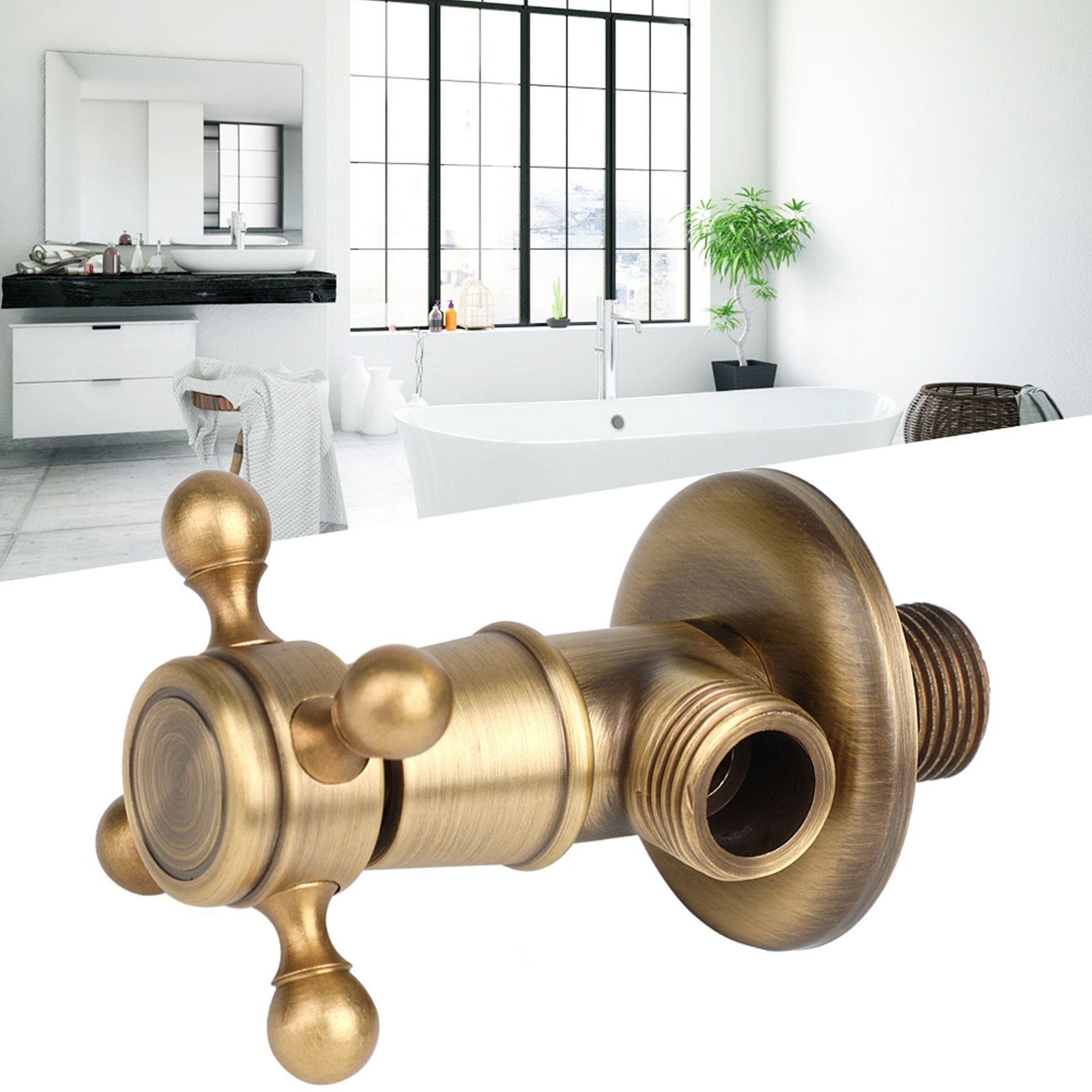 European Hardware Bathroom Brass Triangle Valve Antique Angle Valve view 12