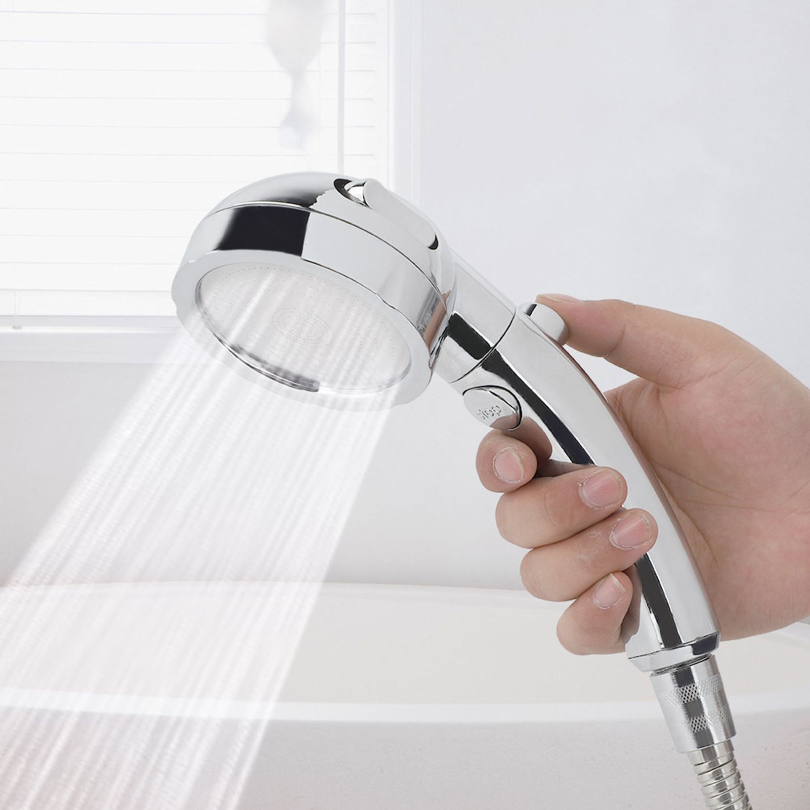 3 Modes Adjustable Shower Head Shower Spray Head for Showering Bathroom Home Use view 4