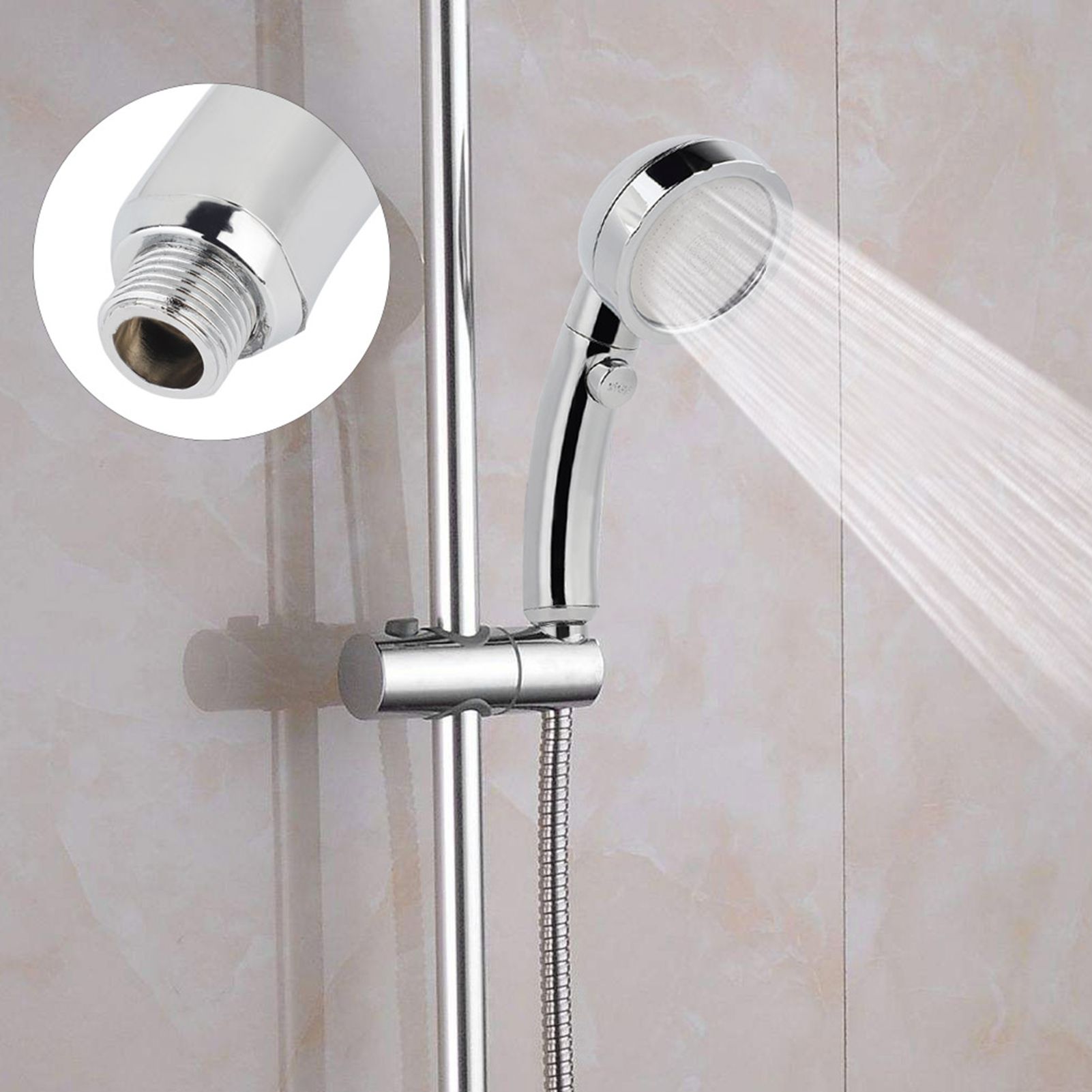 3 Modes Adjustable Shower Head Shower Spray Head for Showering Bathroom Home Use view 5