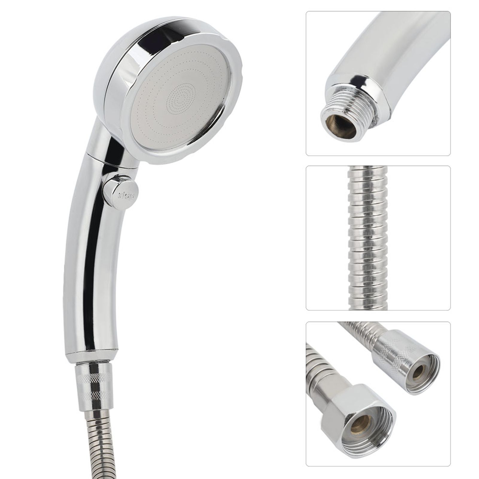 3 Modes Adjustable Shower Head Shower Spray Head for Showering Bathroom Home Use view 6