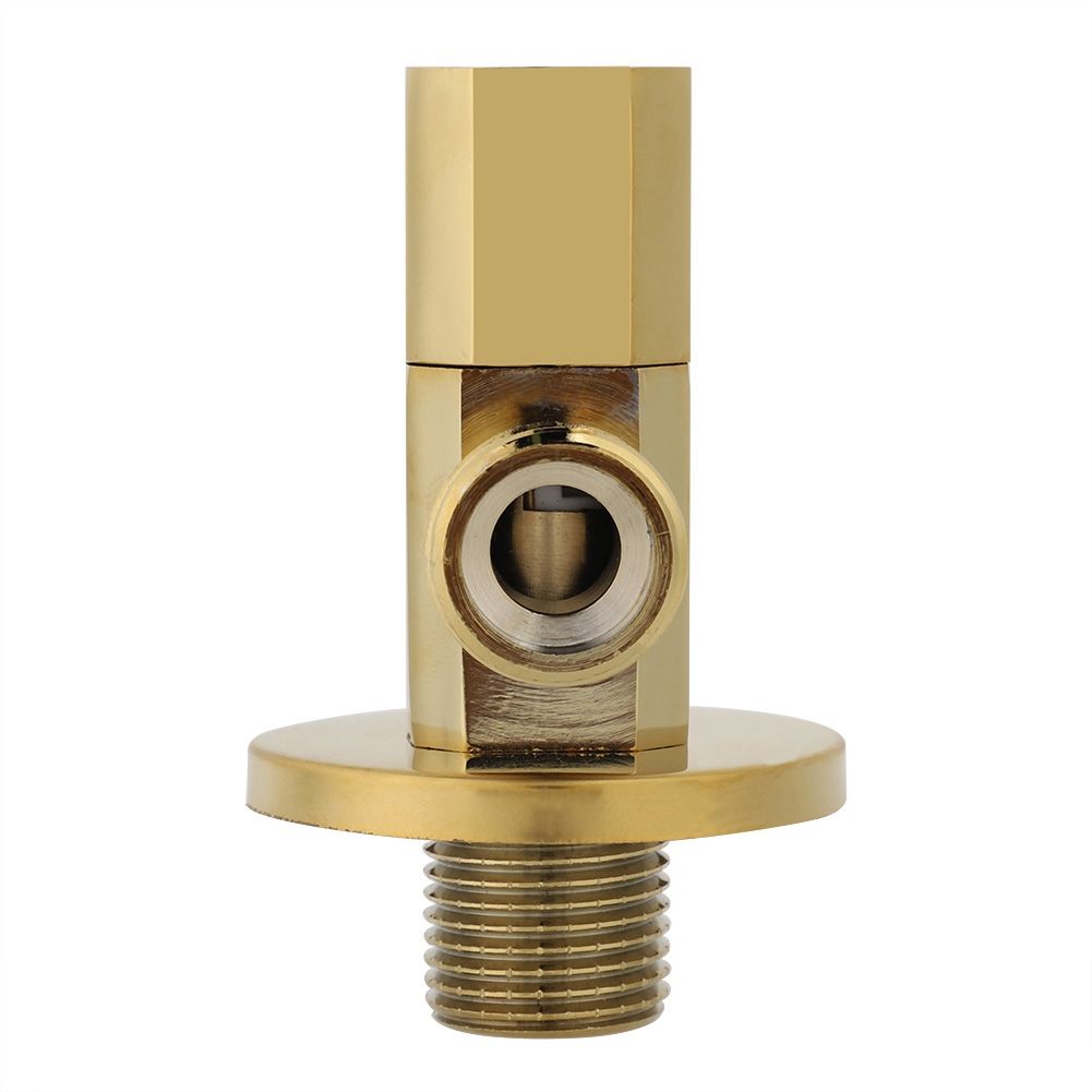 Bathroom Brass Gold Angle Stop Valve Water Control Valve Faucet Angle Valve view 5