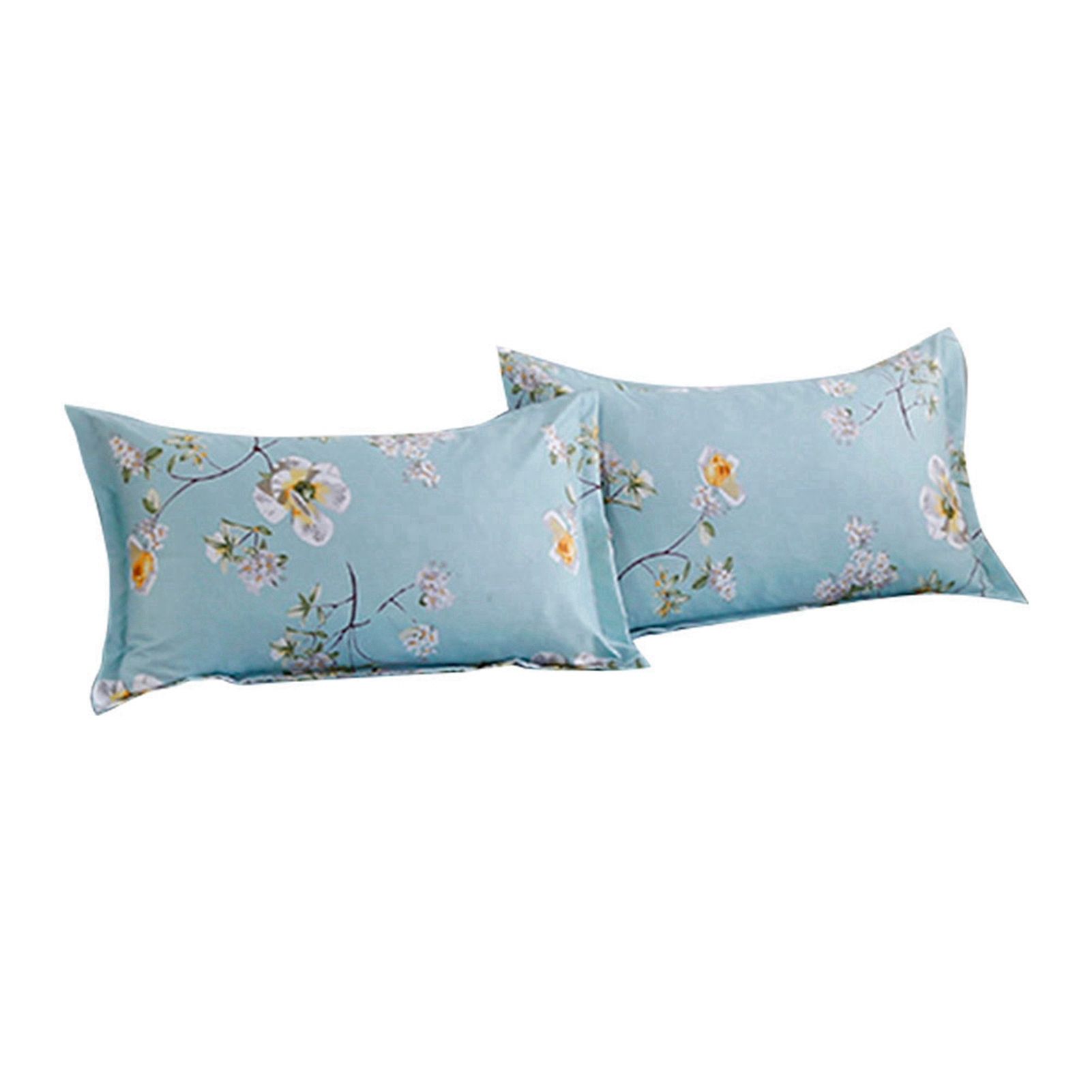 2 Pcs Cotton Polyester Pillow Cases Soft Breathable Pillow Cases Bedding