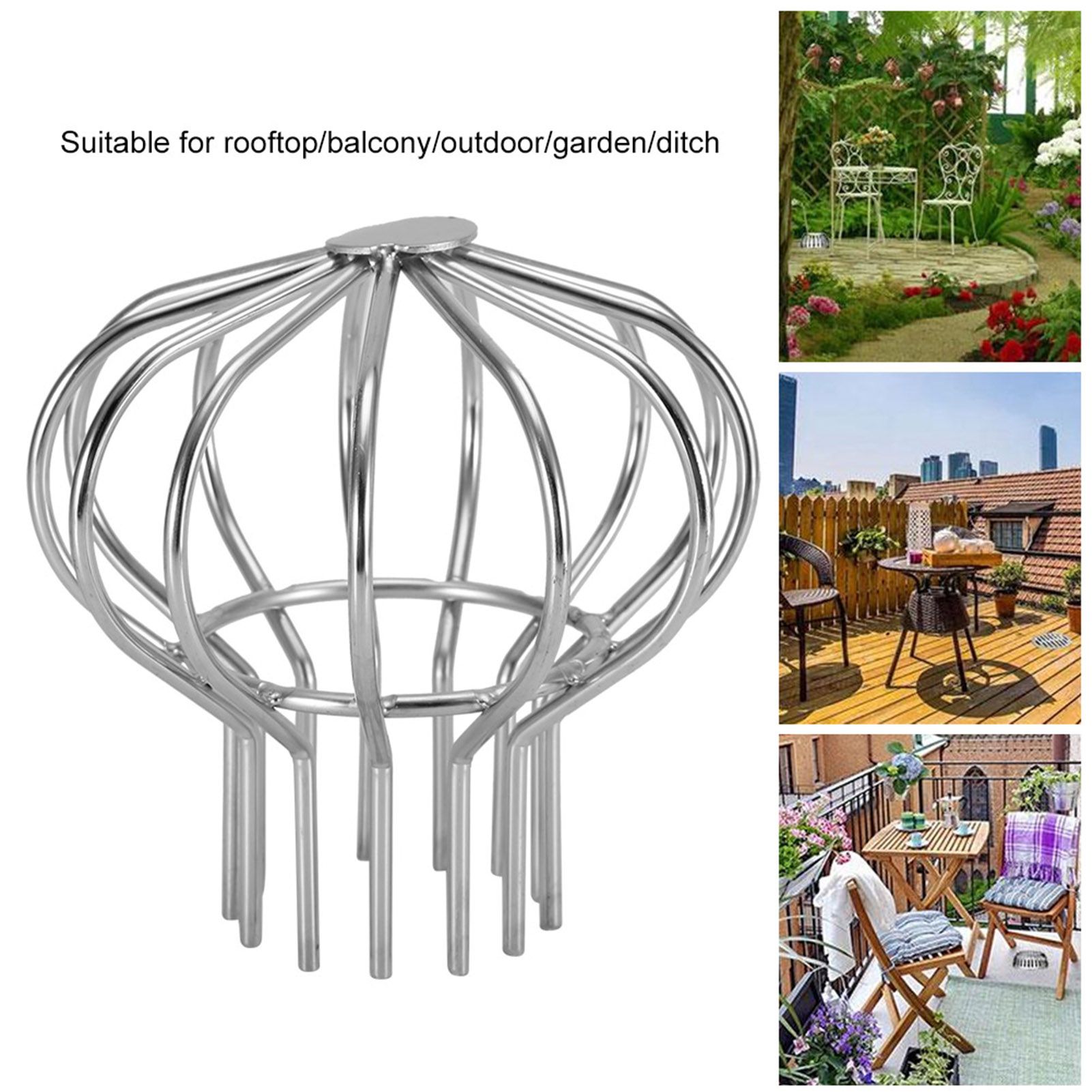 Stainless Steel Roof Drain Pipe Antiblocking Floor Drain for Indoor Yard view 7