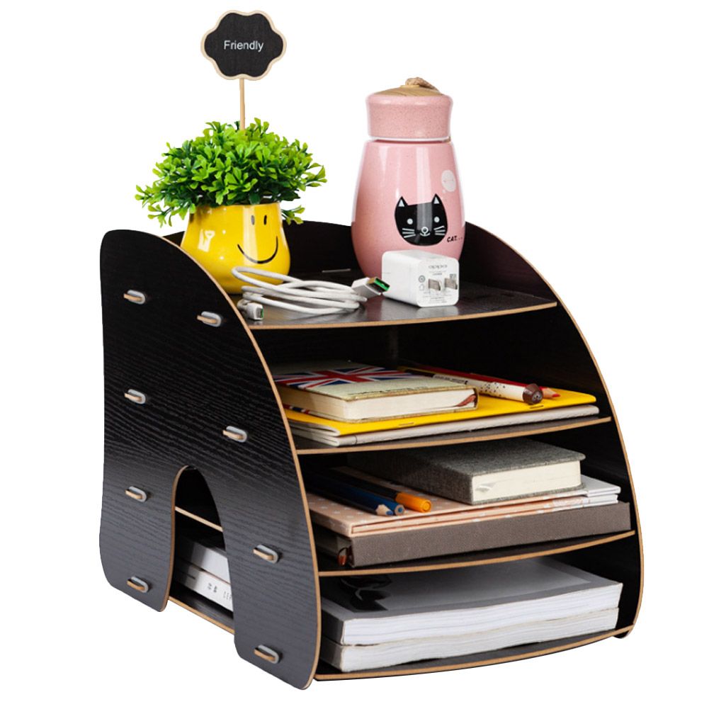 ArC shaped Multiple Layer A4 Magazine Book File Stand Organizer Office Home — image 1