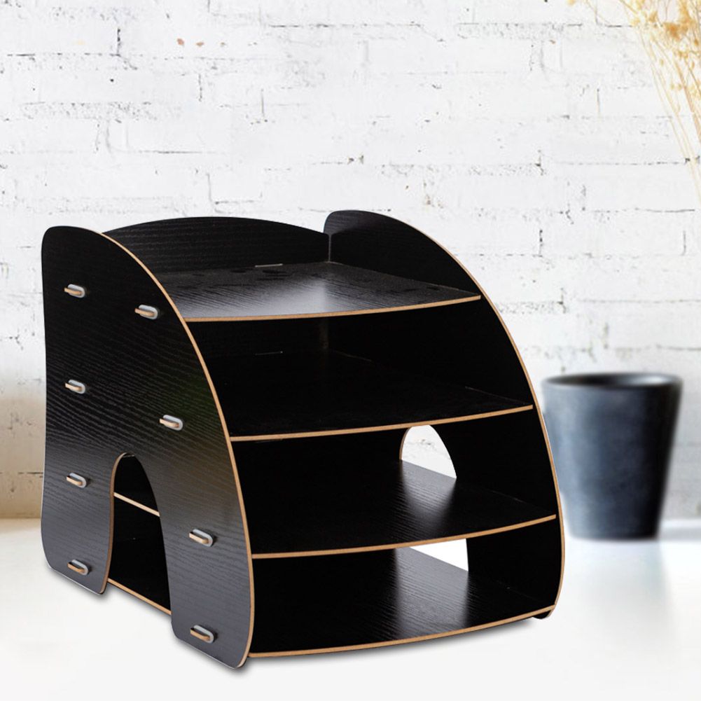 ArC shaped Multiple Layer A4 Magazine Book File Stand Organizer Office Home view 6